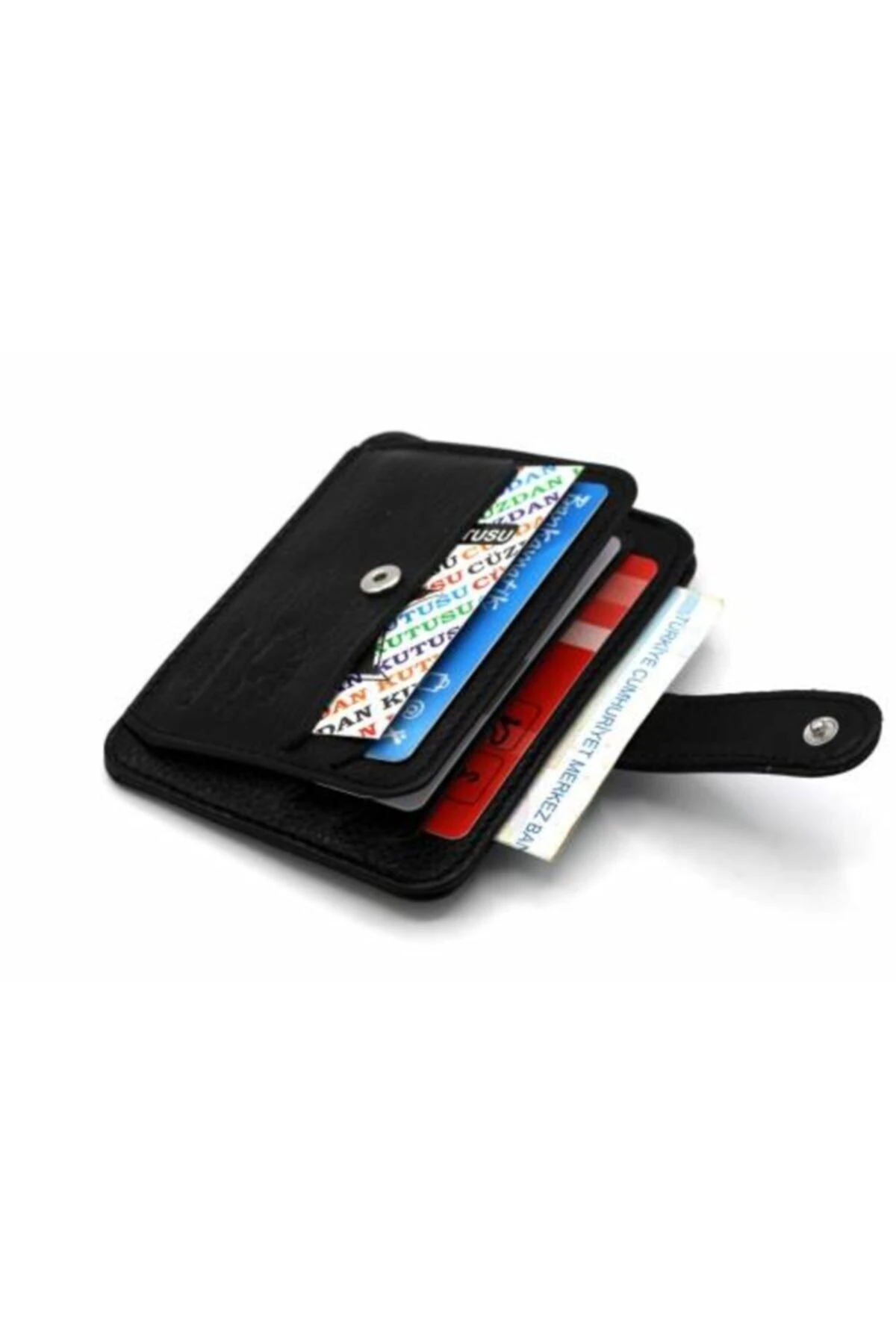 Hakiki Deri Siyah Unisex Kartlık Try115