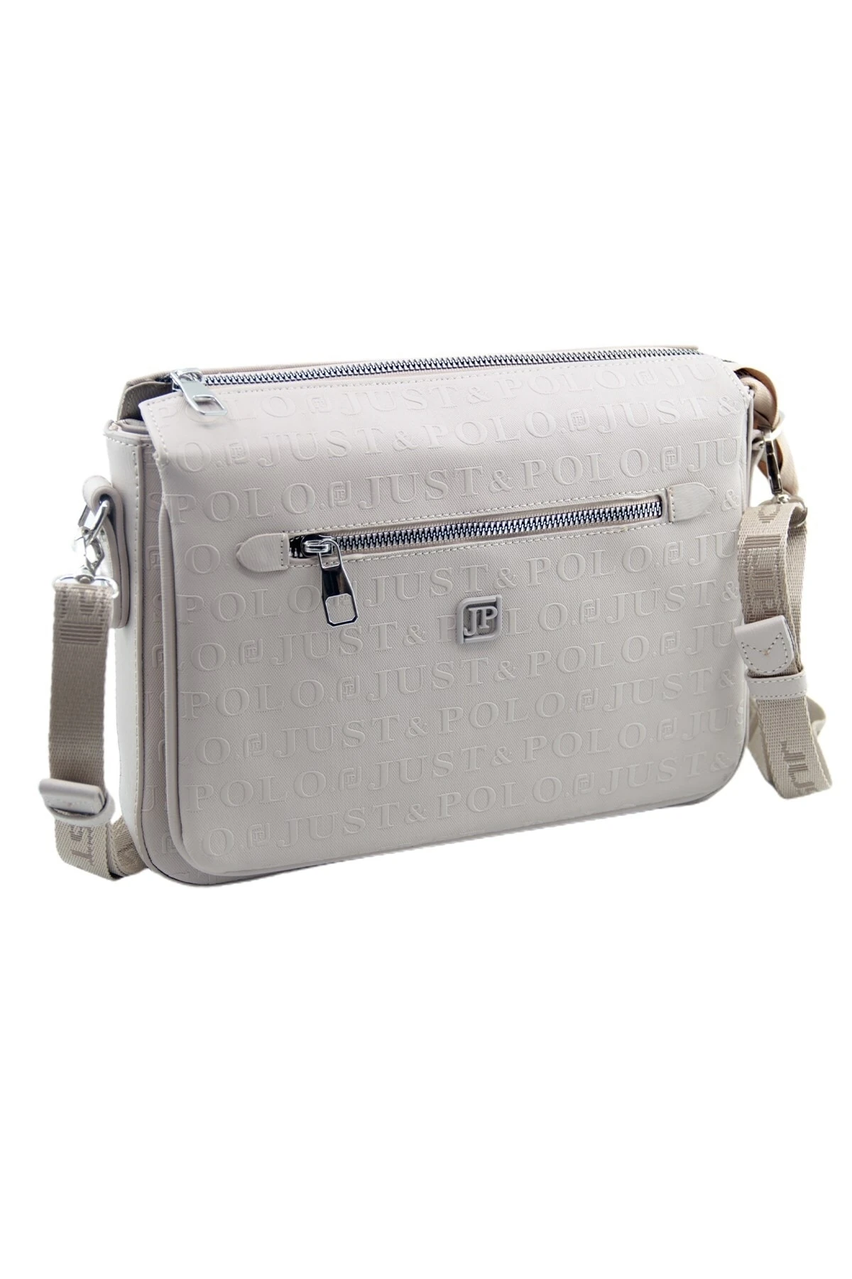 Büyük Boy Gofraj Baskı 3 Bölmeli Füme Kadın Postacı Ve Omuz Çantası 28x23cm Pbu4000