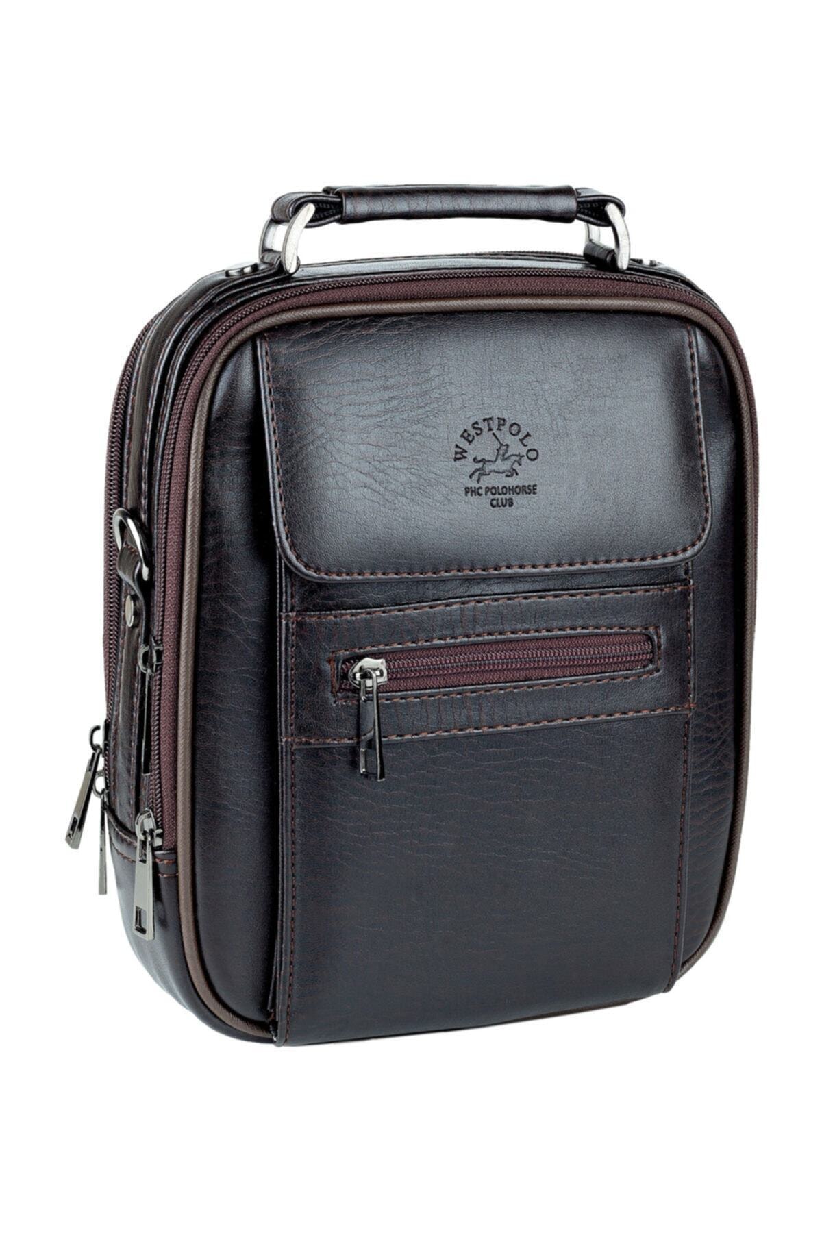 Erkek Kahverengi Çelik Kasalı  El ve Omuz Çantası