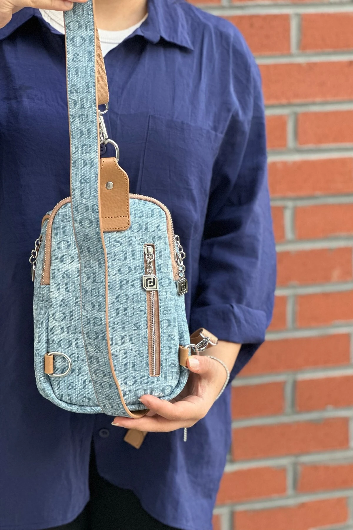 Kot Mavi Kadın Çapraz Ayarlanabilir Askılı Vücut Çantası Bodybag PBU4043