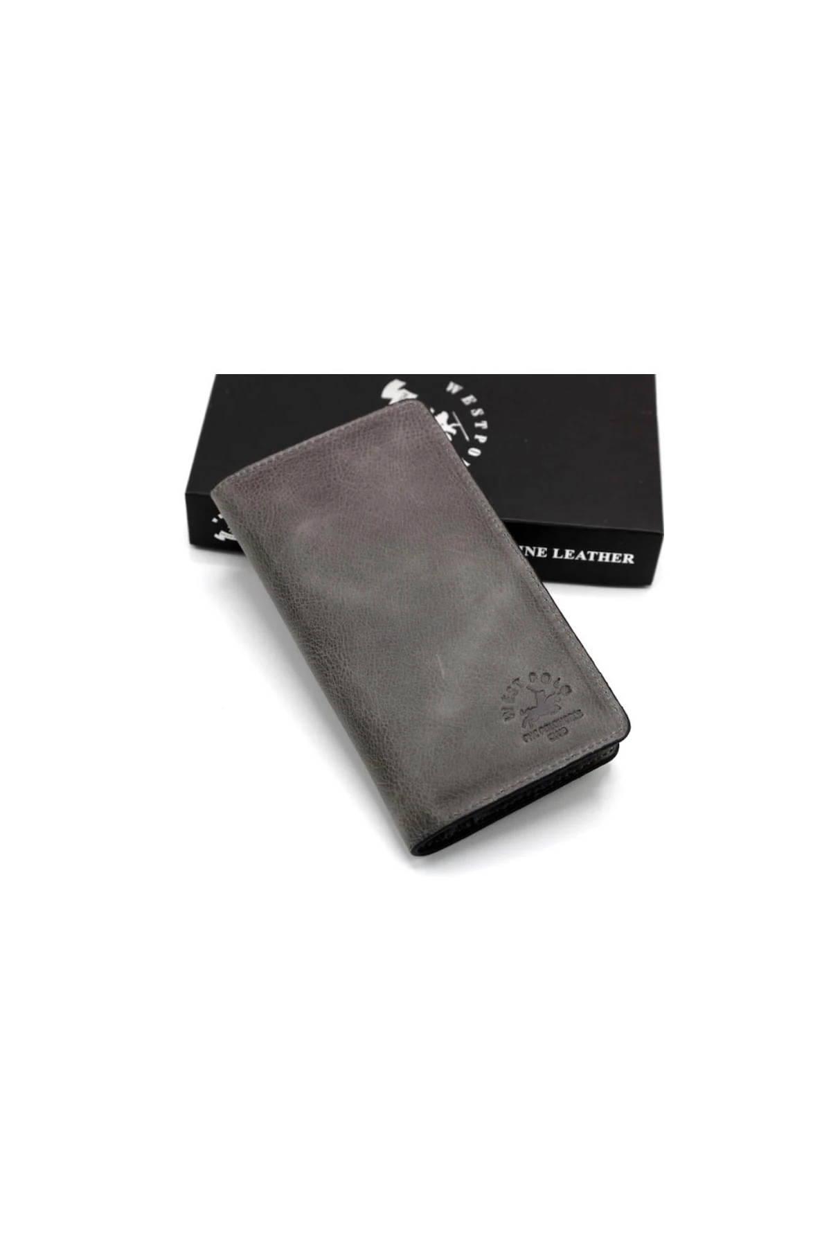 Gri Crazy Hakiki Deri Erkek Cüzdan Kartlık 6222741