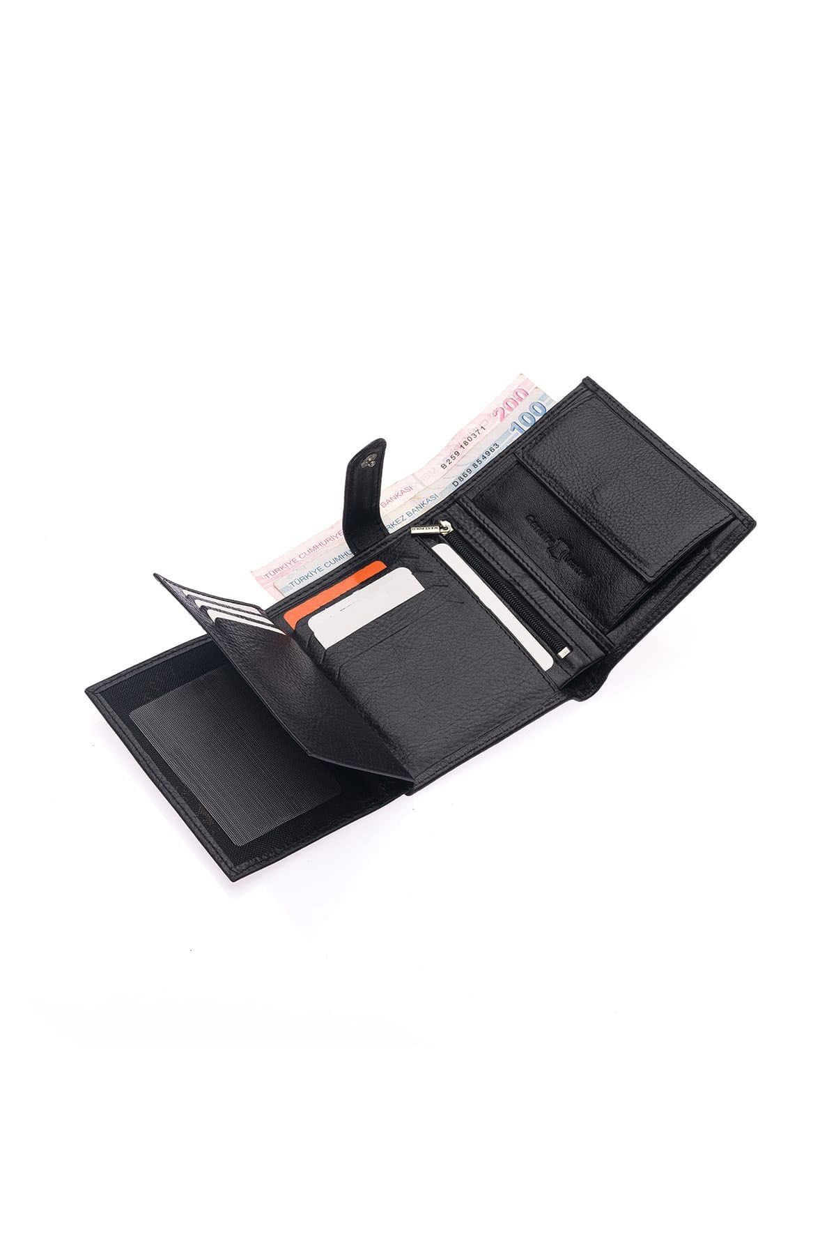 1. Sınıf Hakiki Deri Bozuk Para Bölmeli Ve Bol Kart Bölmeli Erkek Deri Cüzdan Kartlık