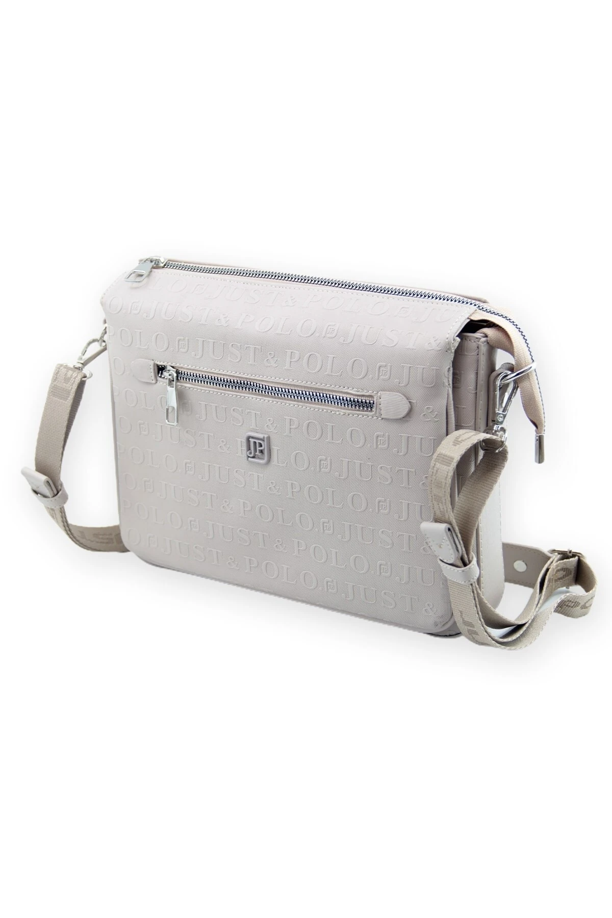 Büyük Boy Gofraj Baskı 3 Bölmeli Füme Kadın Postacı Ve Omuz Çantası 28x23cm Pbu4000