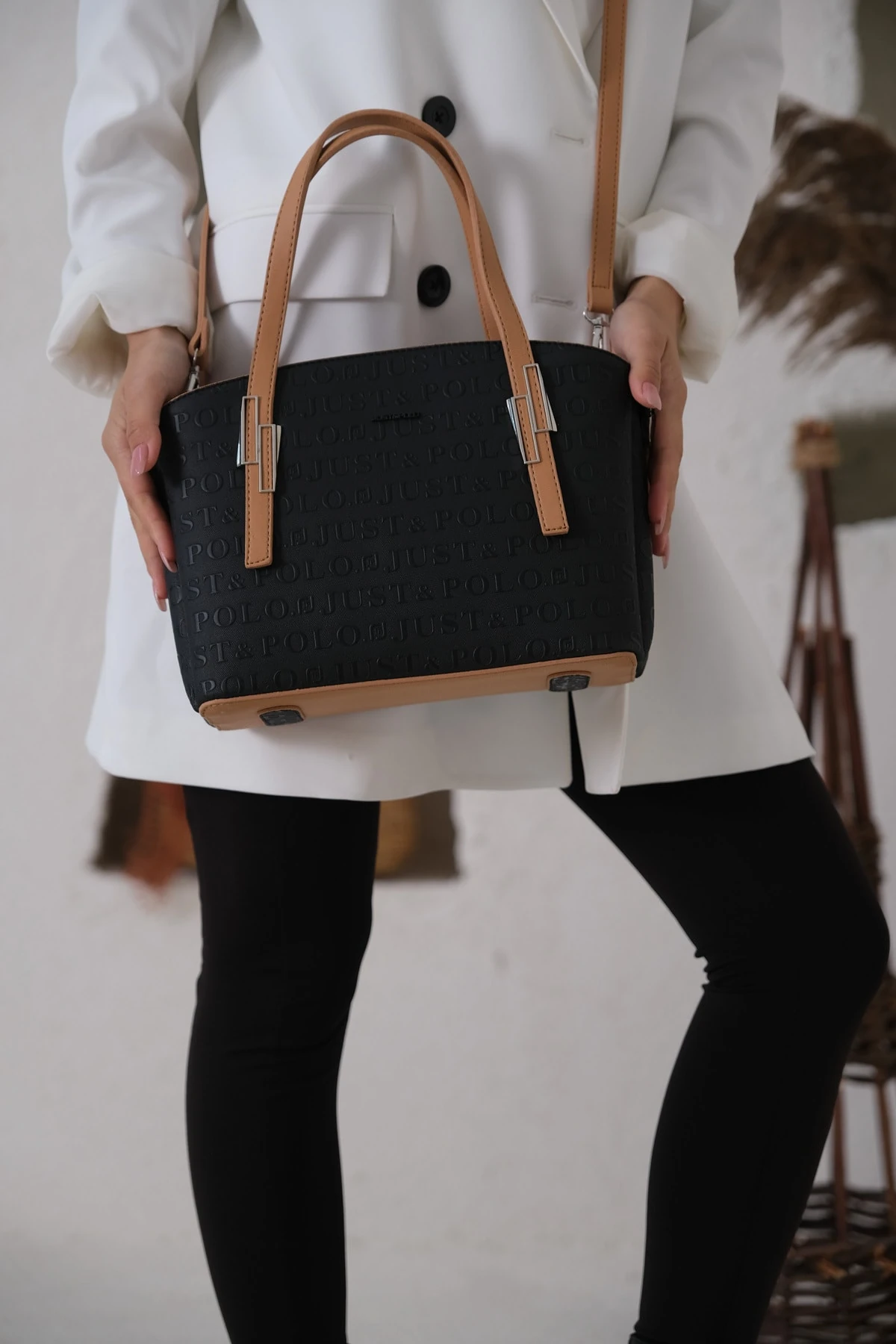 Kadın Ayarlanabilir Uzun Askılı Çanta Ve Cüzdan Kombini Pbu4030-1001