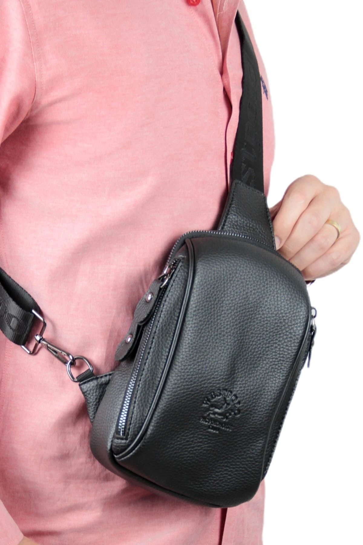 Erkek Siyah Sportif Vücut Çantası Pbu7029