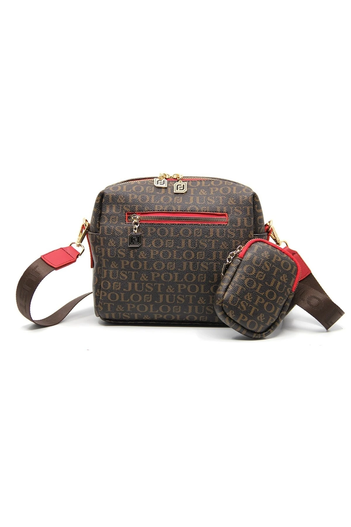 Kadın Baskı Desen Cüzdanlı Çapraz Omuz Çanta Jpt2119