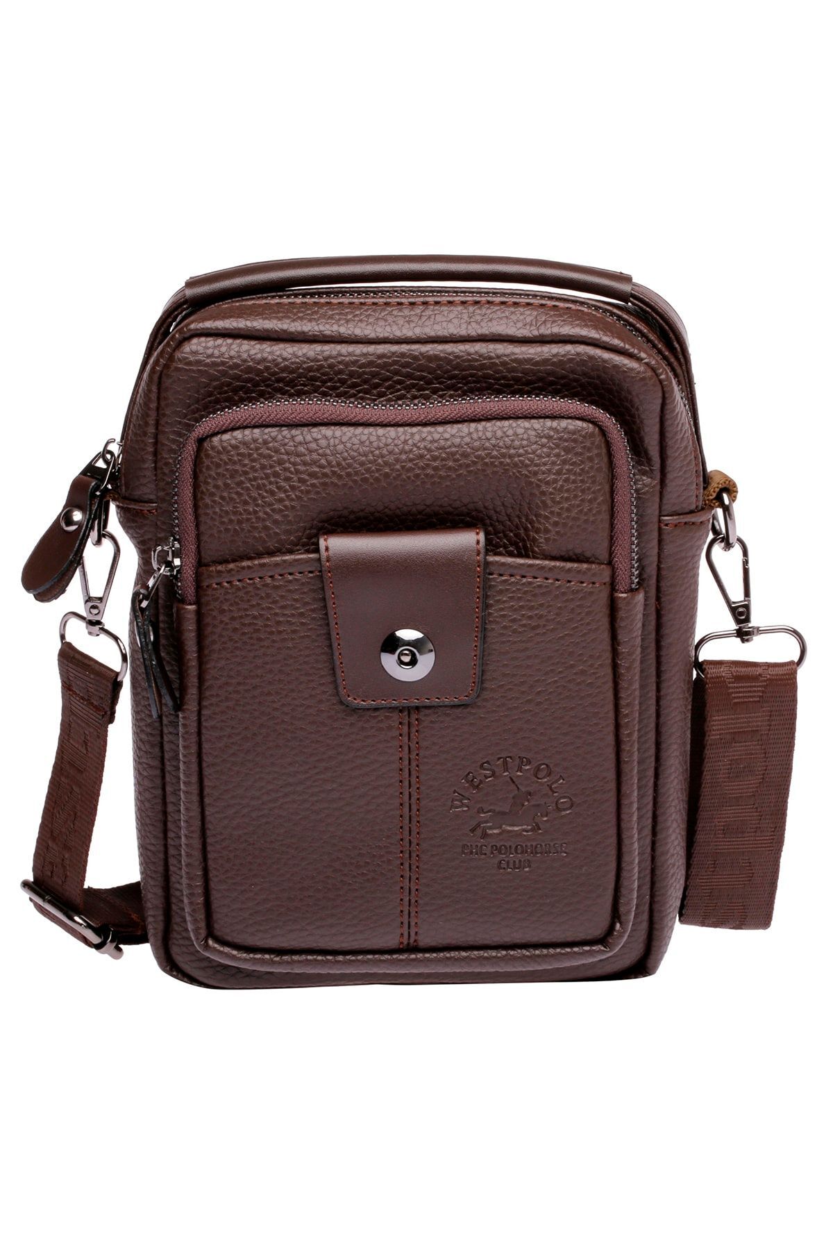 Erkek Kahverengi El Ve Omuz Askılı Çanta