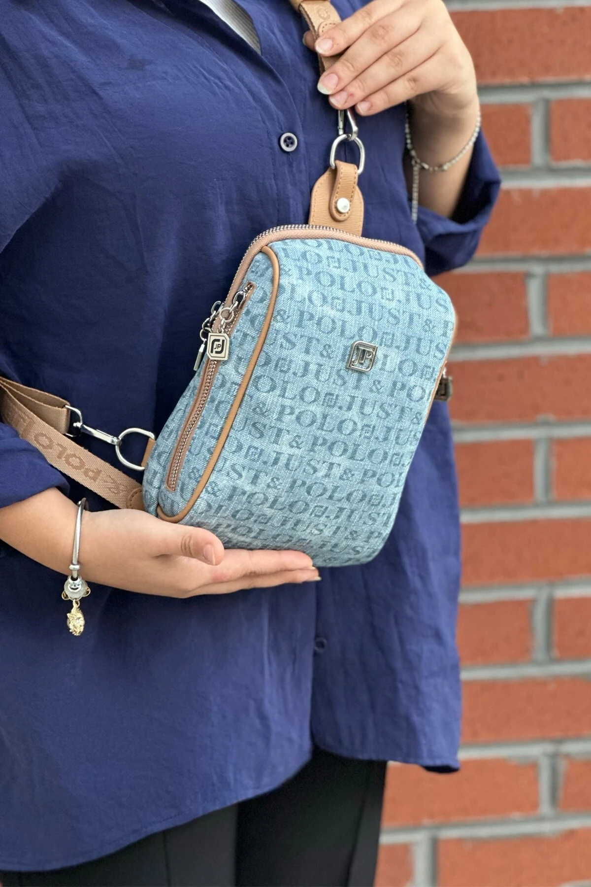 Kot Mavi Kadın Çapraz Ayarlanabilir Askılı Vücut Çantası Bodybag PBU4043