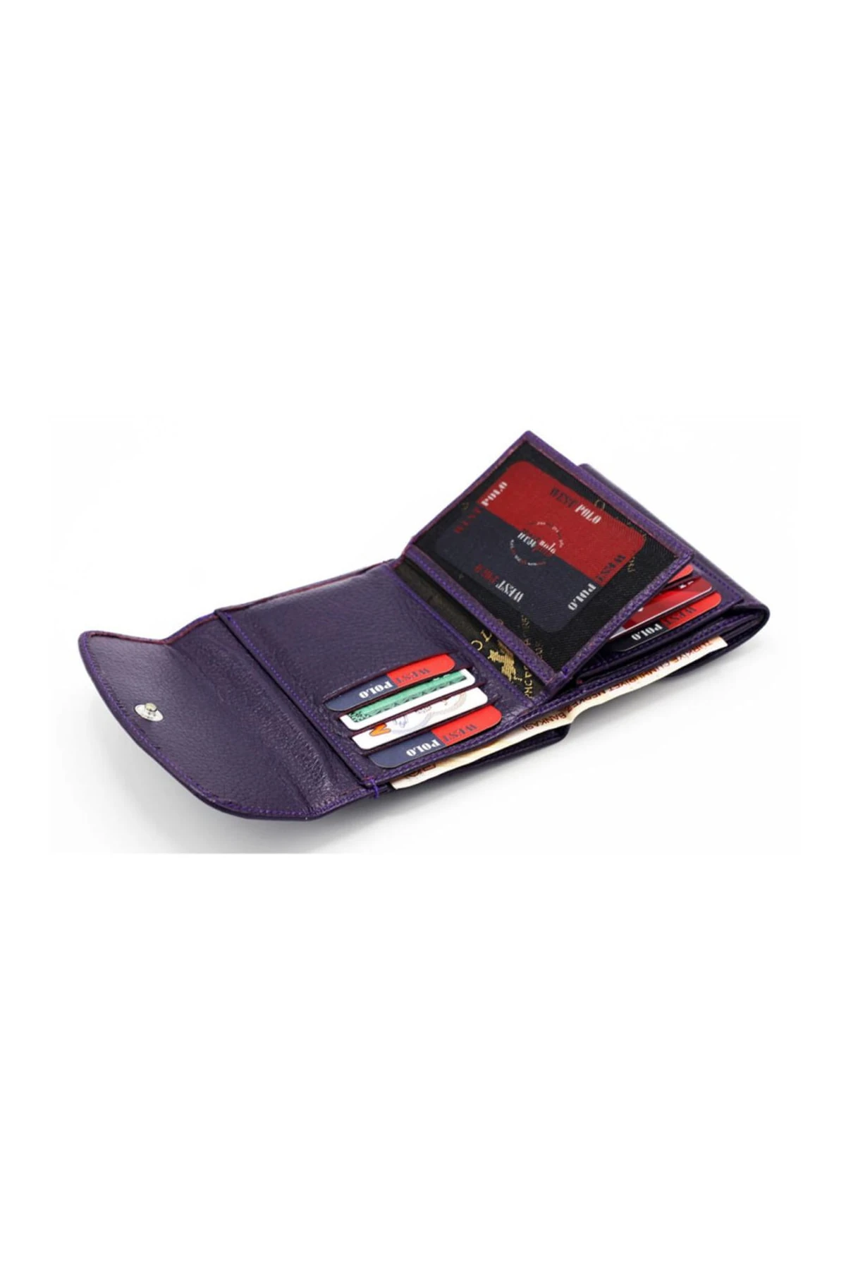 Bordo Kadın Hakiki Deri Cüzdan 622415