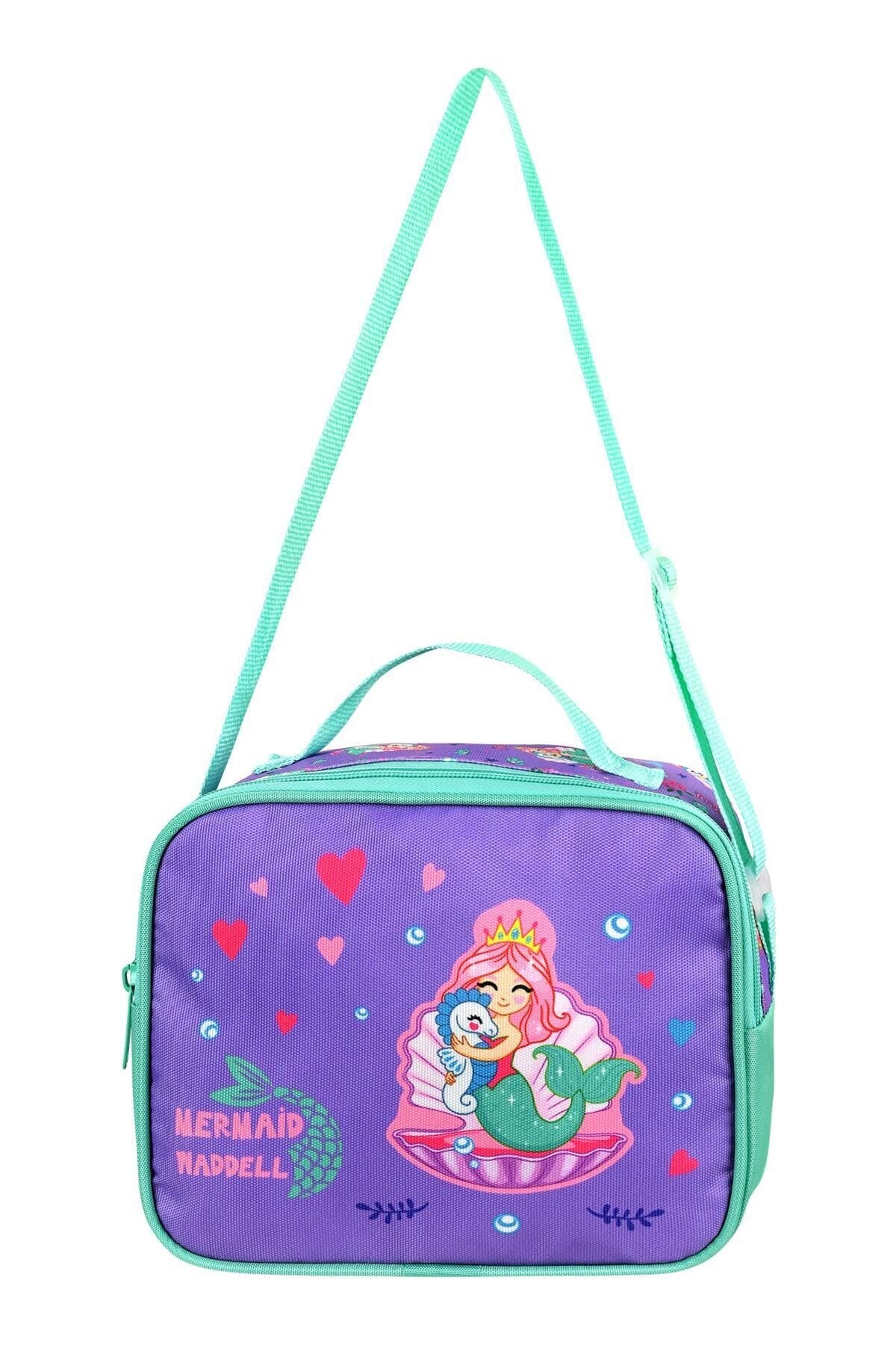 Mermaid Naddell 3’lü Kız Çocuk Okul Çanta Seti (Sırt Çantası, Beslenme Çantası, Kalemlik)