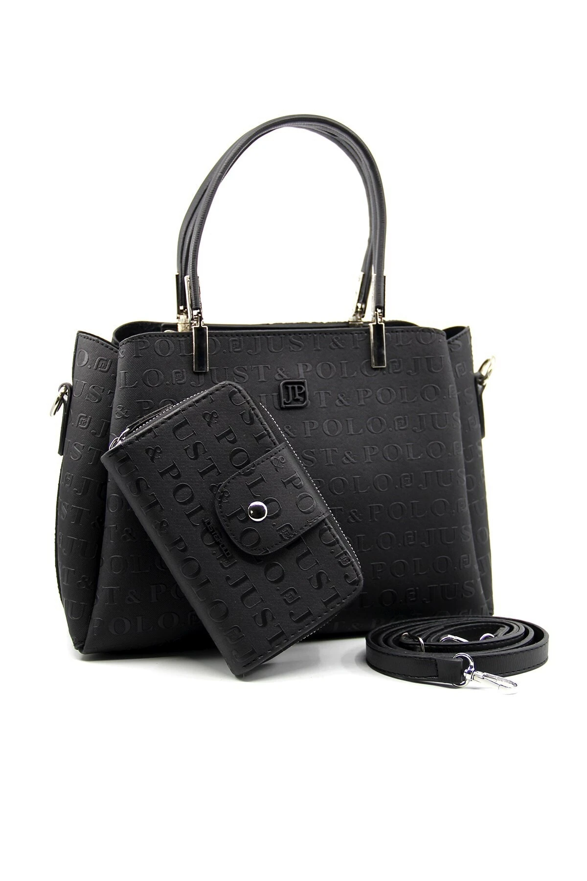 Kadın 3 Bölmeli Ayarlanabilir Uzun Askılı Omuz Çantası Ve Cüzdan Kombini Mds4018-1005