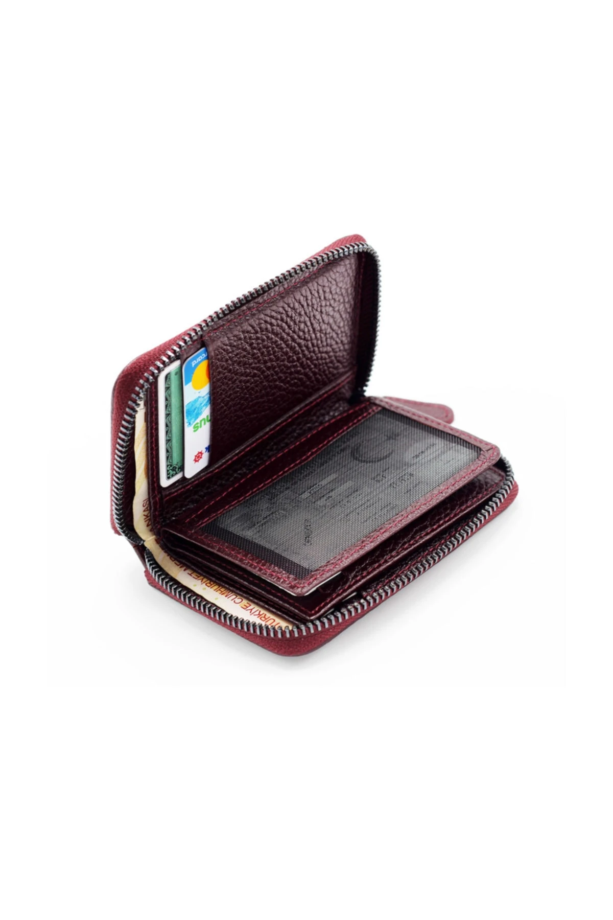 Bordo Wertty Erkek Orinal Deri Para Bölmeli Kartlık Cüzdan 6221695