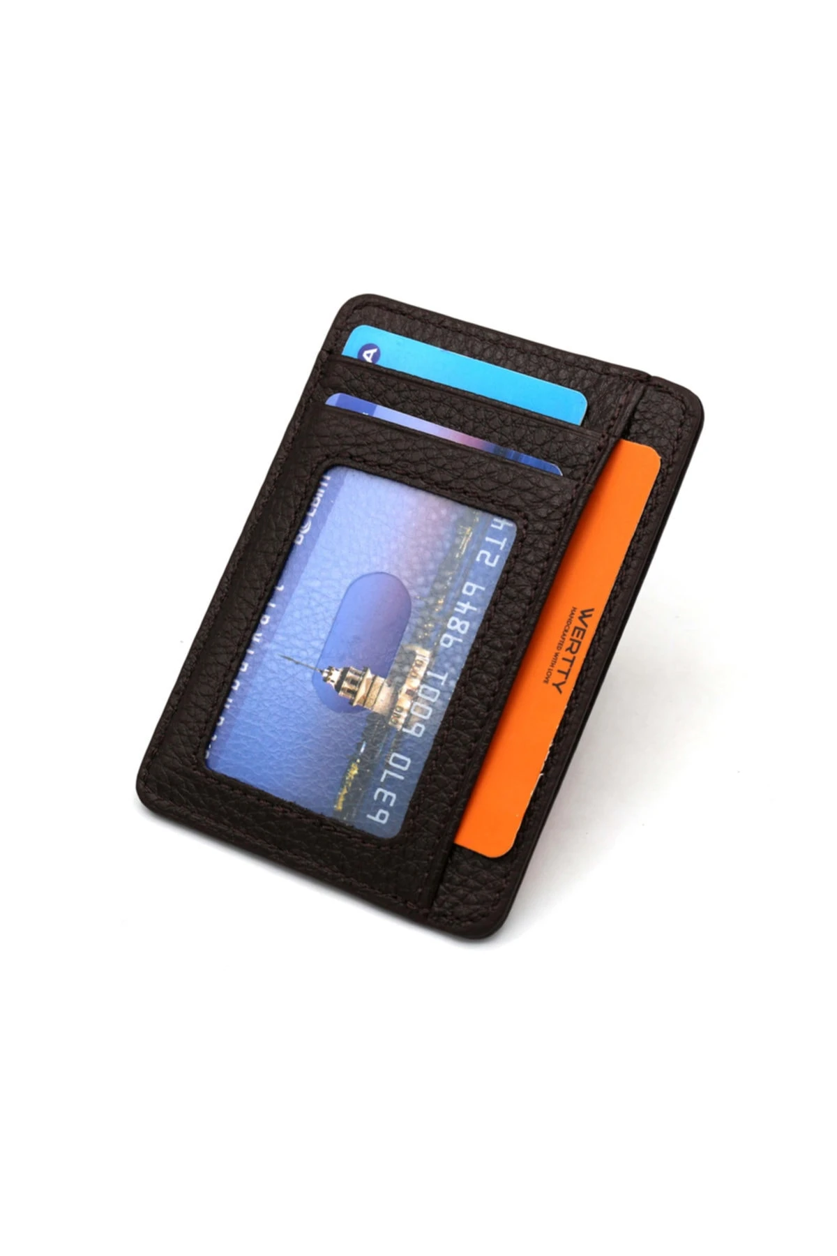 Kahverengi Unisex Werrty Orjinal Deri Kartlık 622205