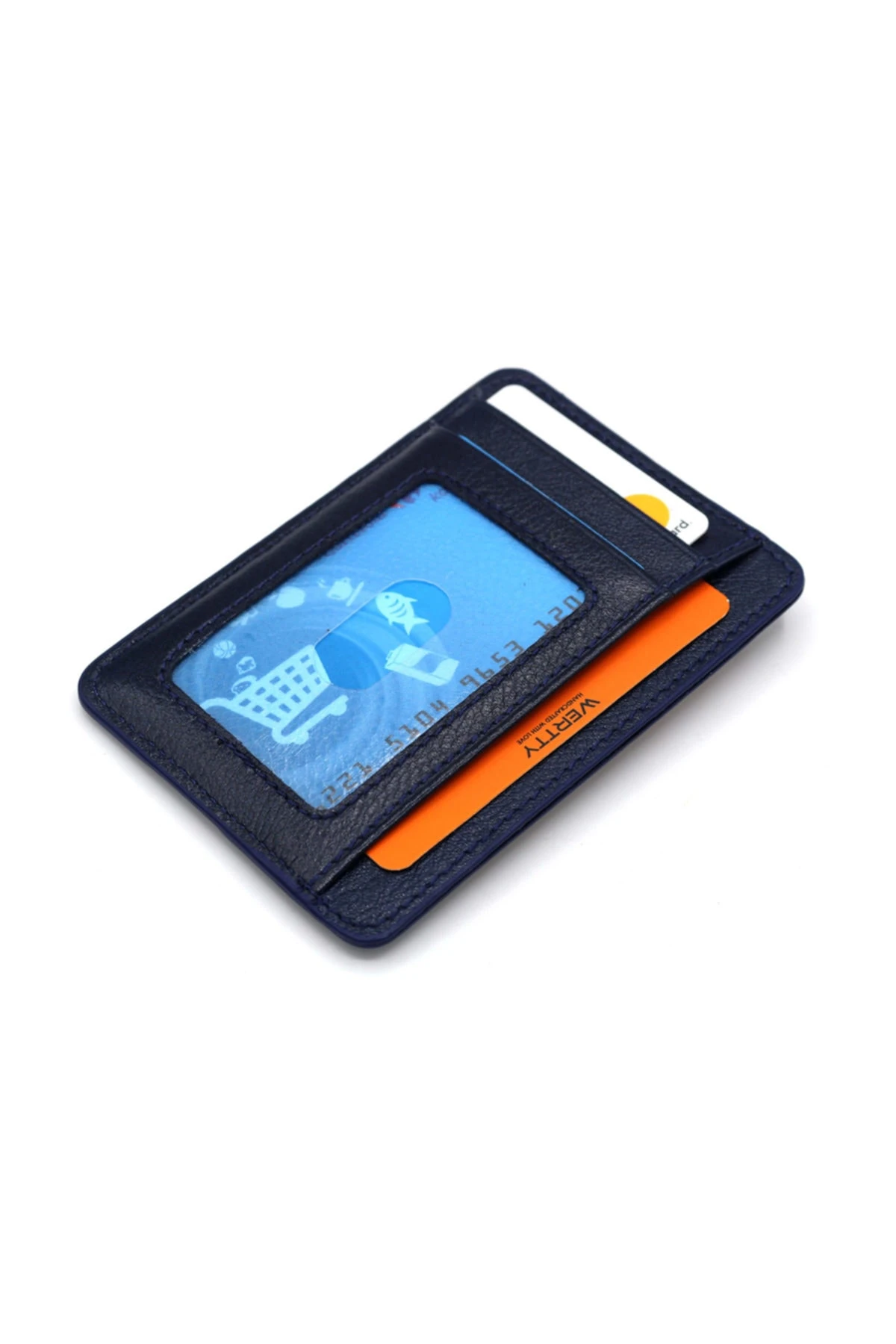 Lacivert Unisex Werrty Orjinal Deri Kartlık 622207