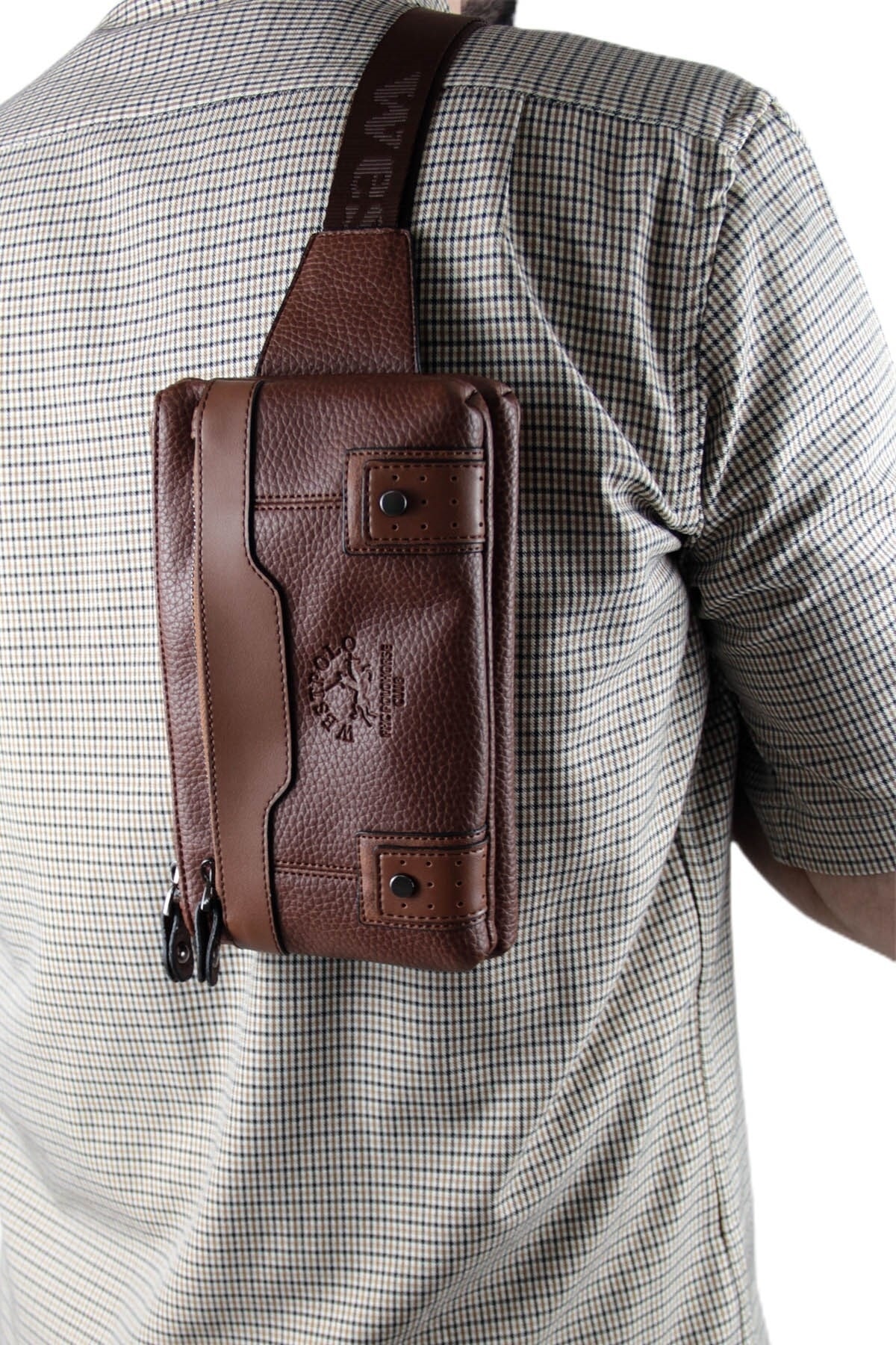 Erkek Klasik Ayarlanabilir Askılı Bel Ve Vücut Çantası Pbu6059