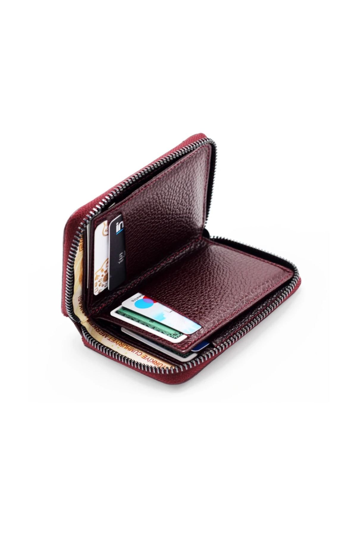 Bordo Wertty Erkek Orinal Deri Para Bölmeli Kartlık Cüzdan 6221695