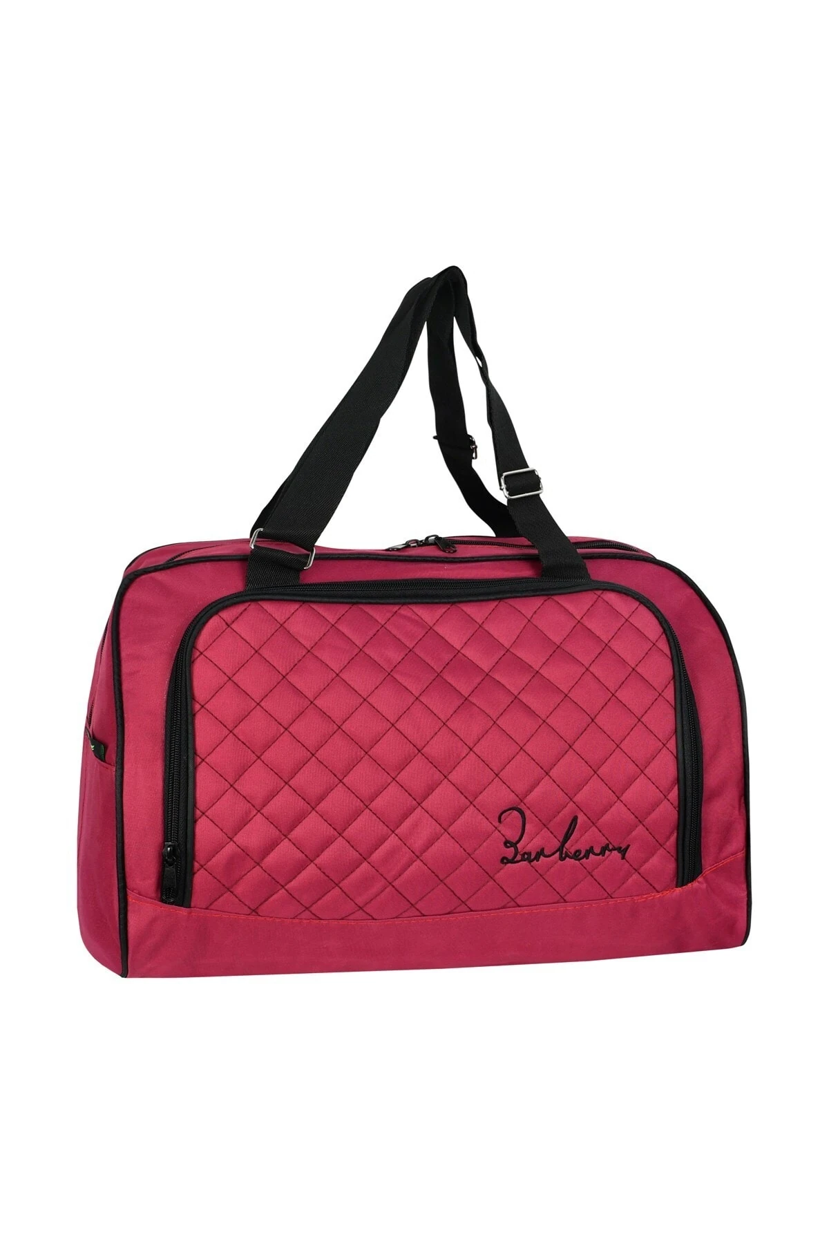 Kadın Bordo Bebek Bakım Luks Yataklı Sırt Çantası Ve Kapitoneli Küçük Boy Spor/seyahat El Valizi