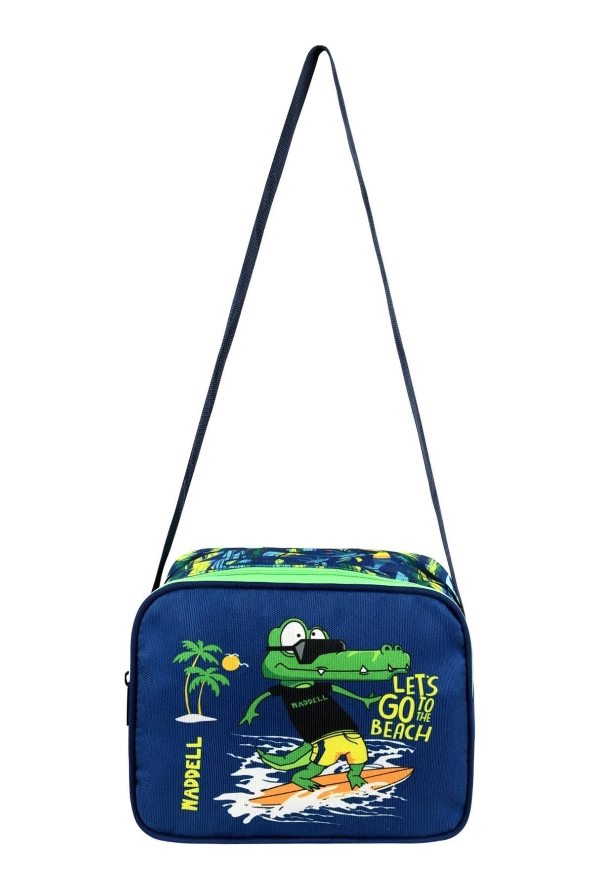 Lisanslı Kids Timsah Desenli Erkek Çocuk İlkokul ve Anasınıfı Okul Çantası 3'lü Set Yeşil - Lacivert