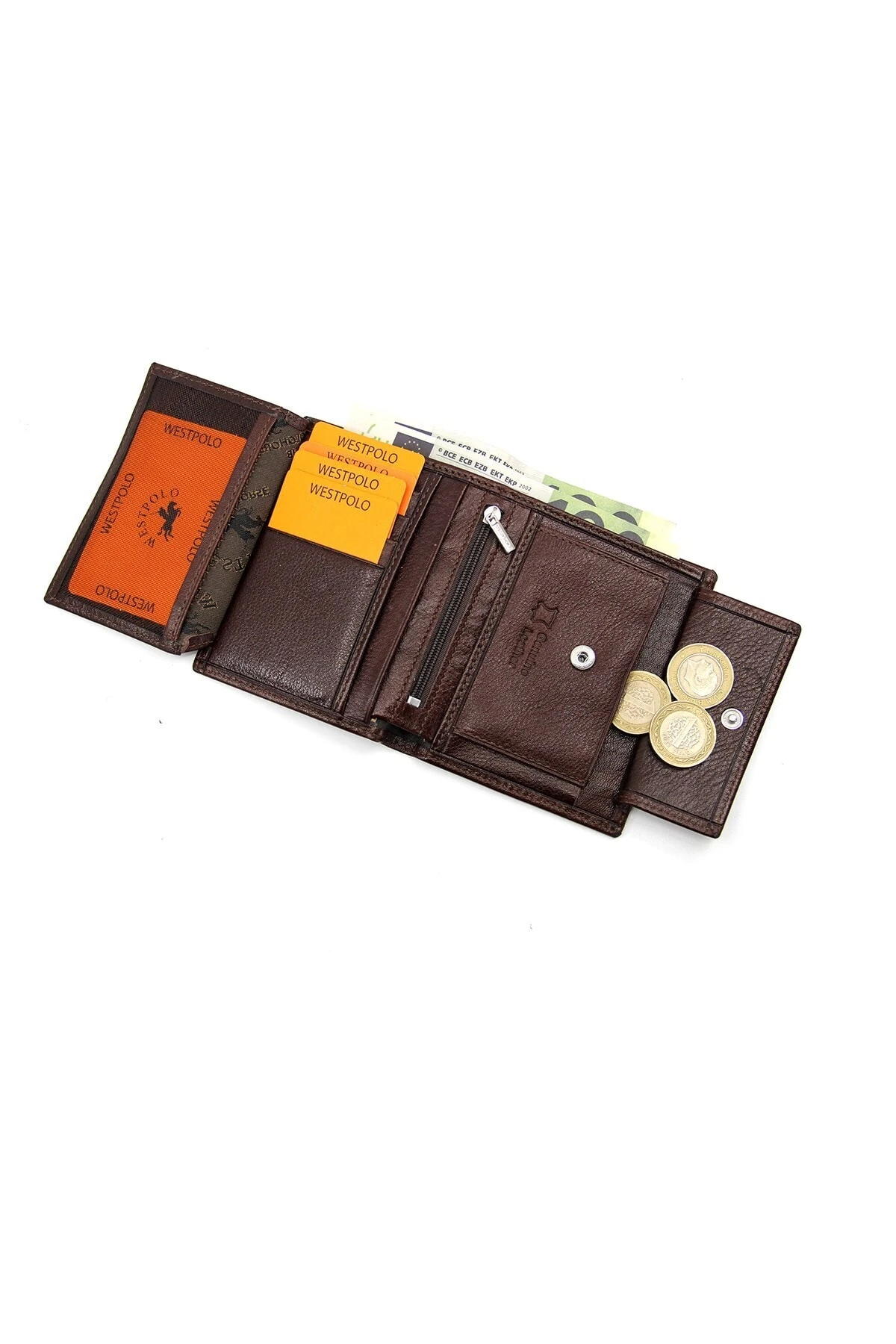 Bordo Bozuk Para Bölmeli Deri Erkek Cüzdan Wpt079