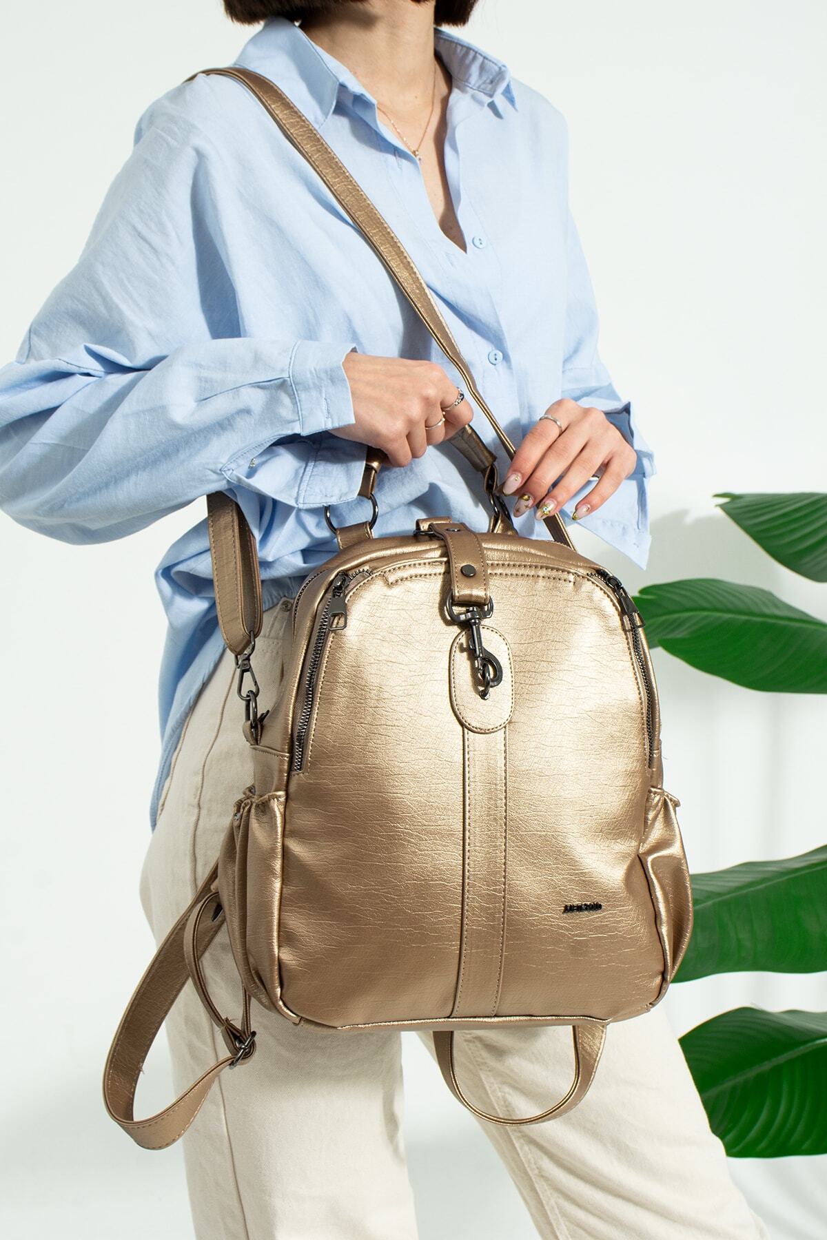 Kadın Yumuşak Deri Sırt Ve Kol Çantası Jpm2134