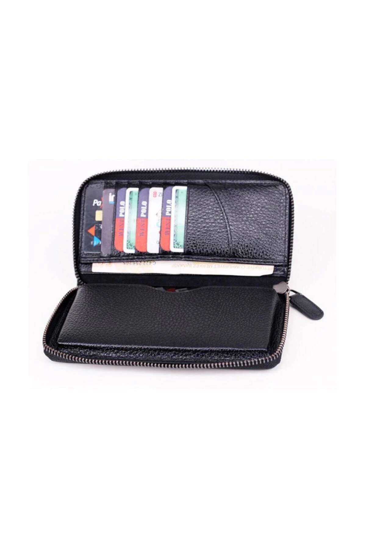 Erkek Siyah Telefon Kılıflı Cüzdan