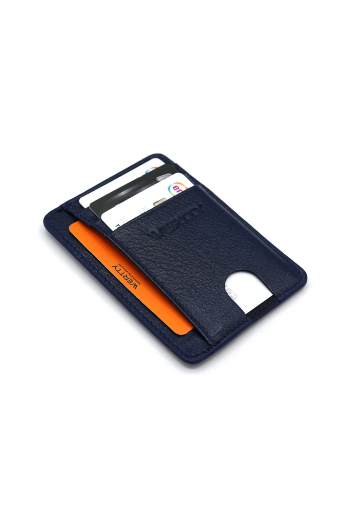 Lacivert Unisex Werrty Orjinal Deri Kartlık 622207