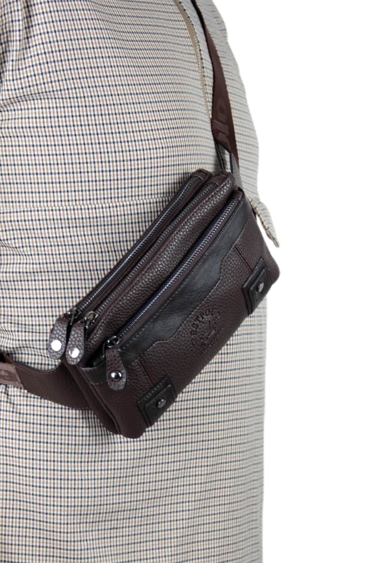 Erkek Klasik Ayarlanabilir Askılı Bel Ve Vücut Çantası Pbu6059