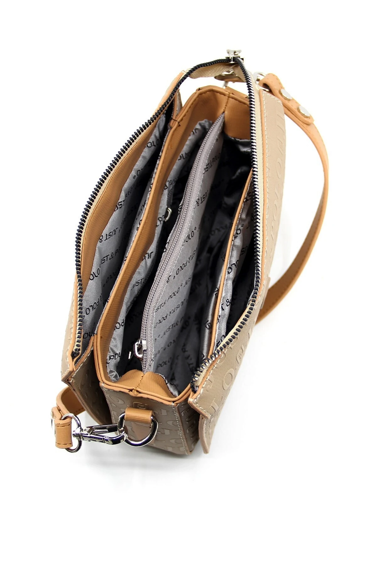 Kadın 5 Bölmeli Ayarlanabilir Uzun Askılı Omuz Çantası Ve Cüzdan Kombini Pbu4036-1001