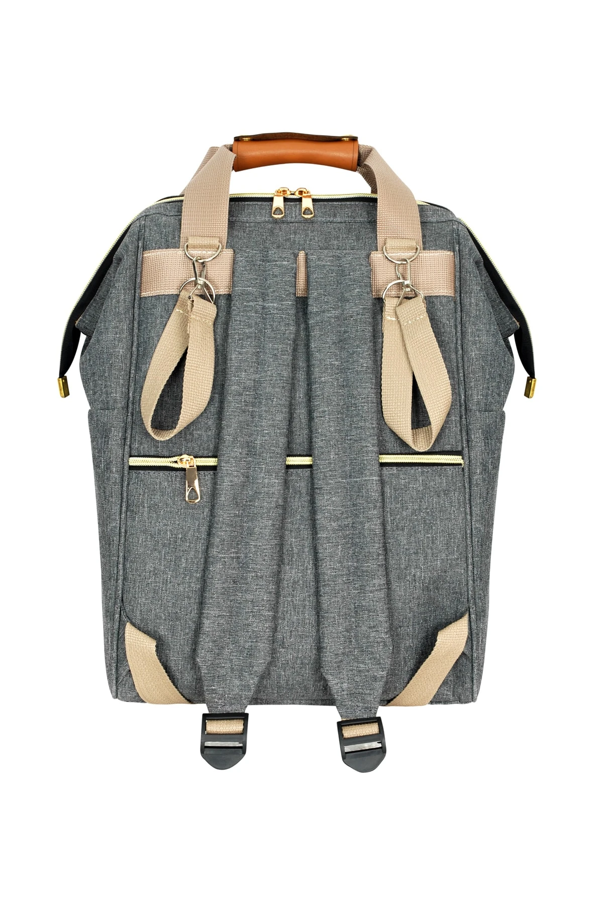 Kadır Gri Bebek Bakım Yataklı Sırt Çantası Ve Orta Boy Spor/seyahat El Valizi