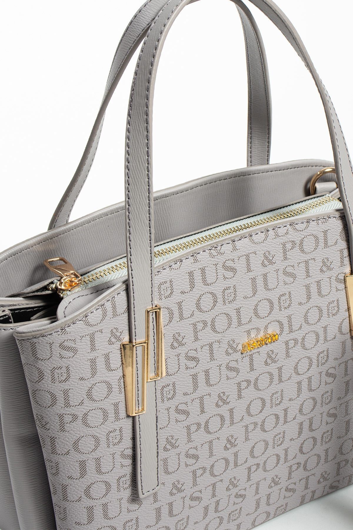 Kadın Beyaz Yeni Sezon Büyük Boy 5 Bölmeli El ve Omuz Çantası 26x20cm TR3040