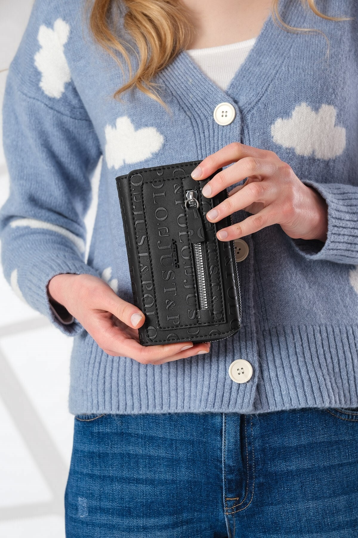 Kadın Ayarlanabilir Askılı Çok Bölmeli Sırt Çantası Ve Cüzdan Kombini Mds4040-1006