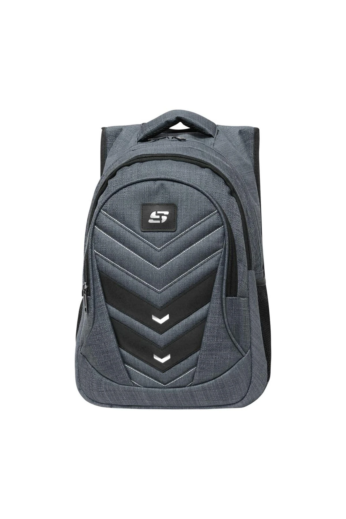 Gri Unisex Snow Desenli Laptop Bölmeli Günlük Ve Okul Sırt Çantası