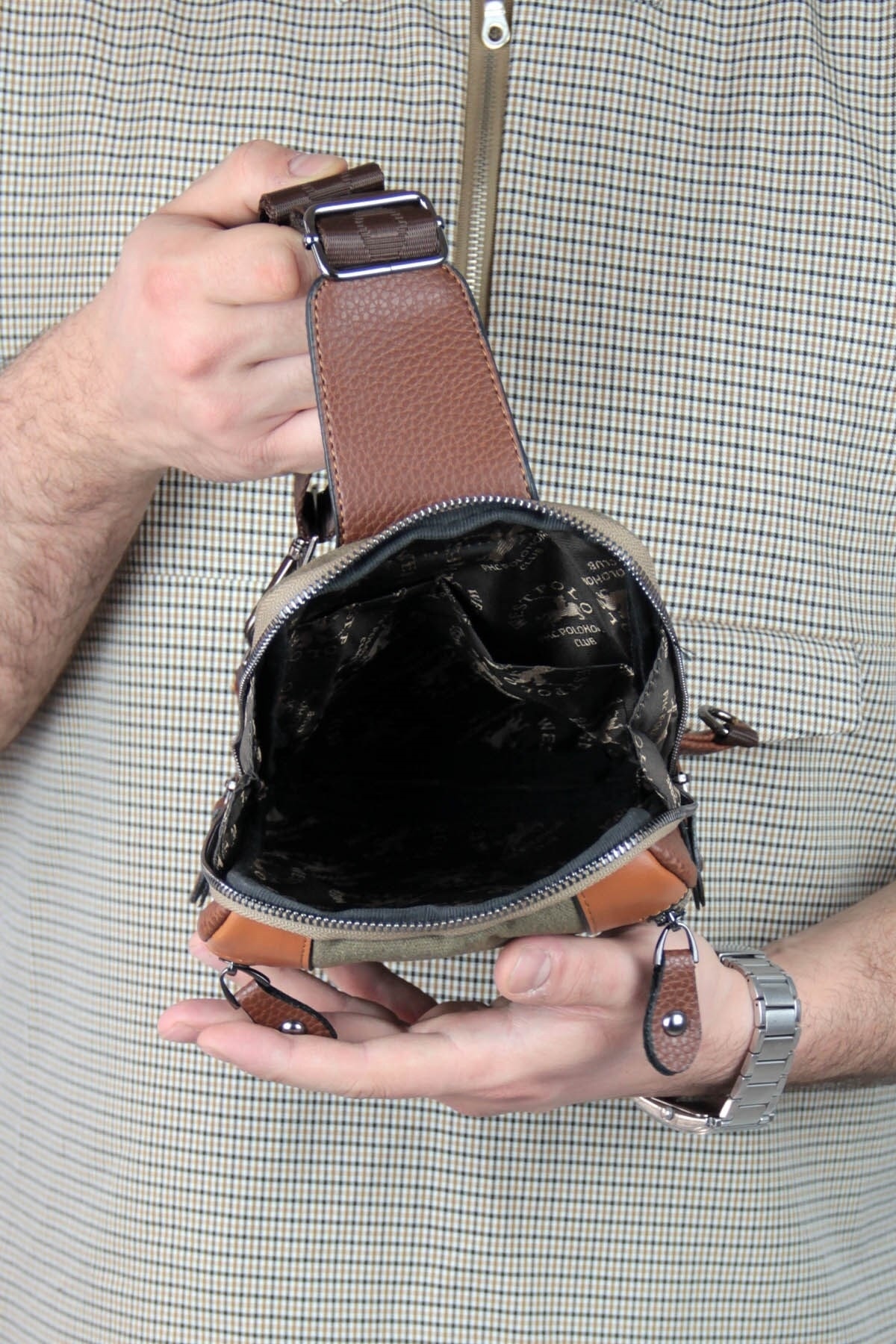 Erkek Kanvas Ayarlanabilir Uzun Askılı Pbu7034