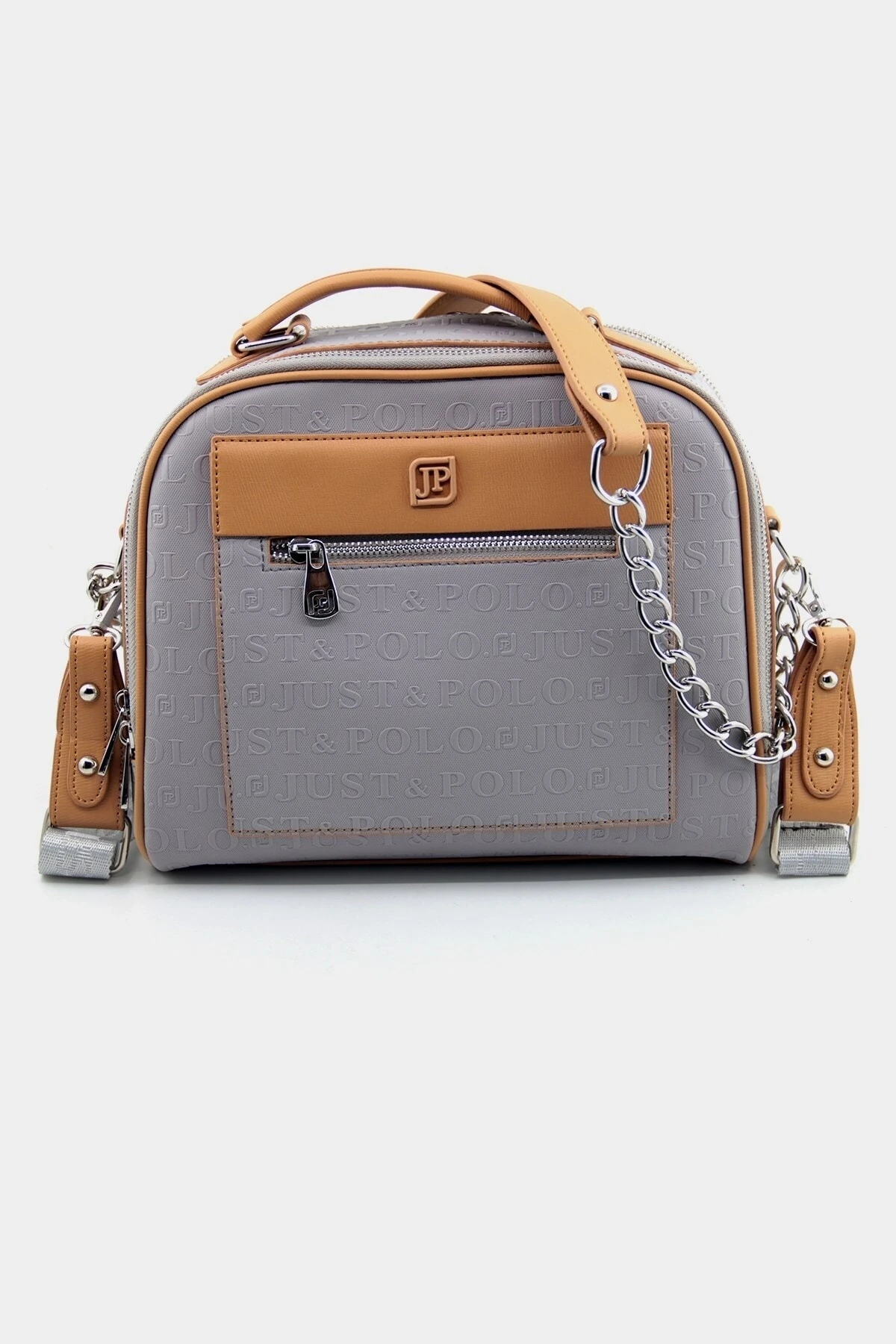 Beyaz 4 Bölmeli Omuz ve Çapraz Çantası ve Cüzdan Kombini 24x29c PBU4025-1002