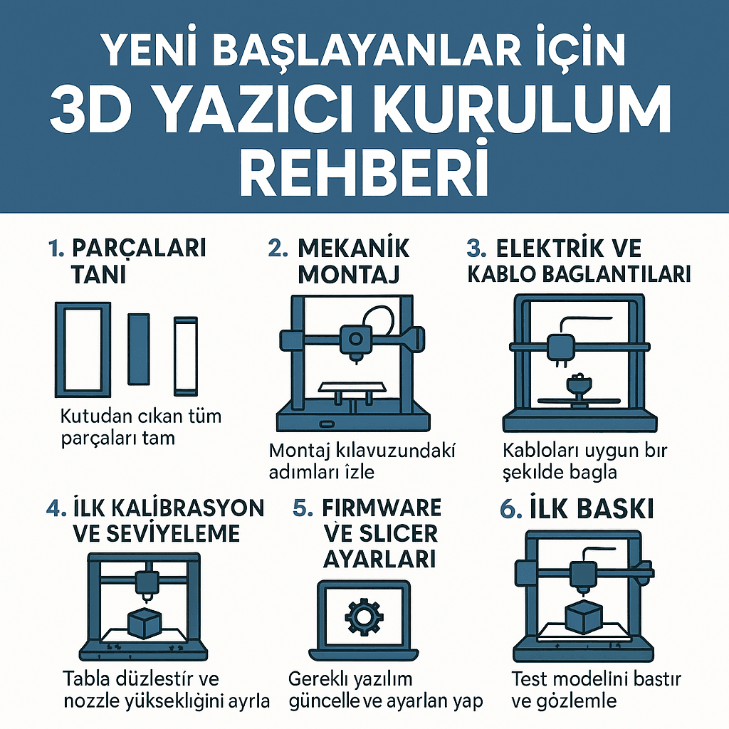 🛠️ Yeni Başlayanlar İçin 3D Yazıcı Kurulum Rehberi
