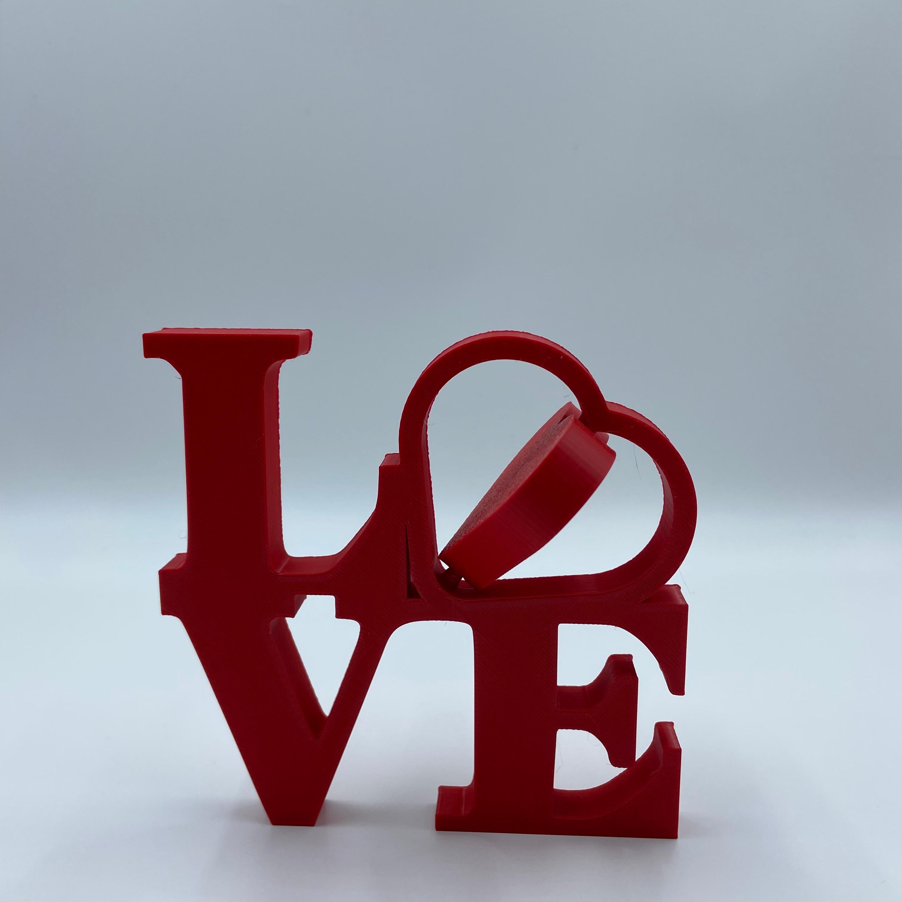 Love Yazılı Masa Süsü