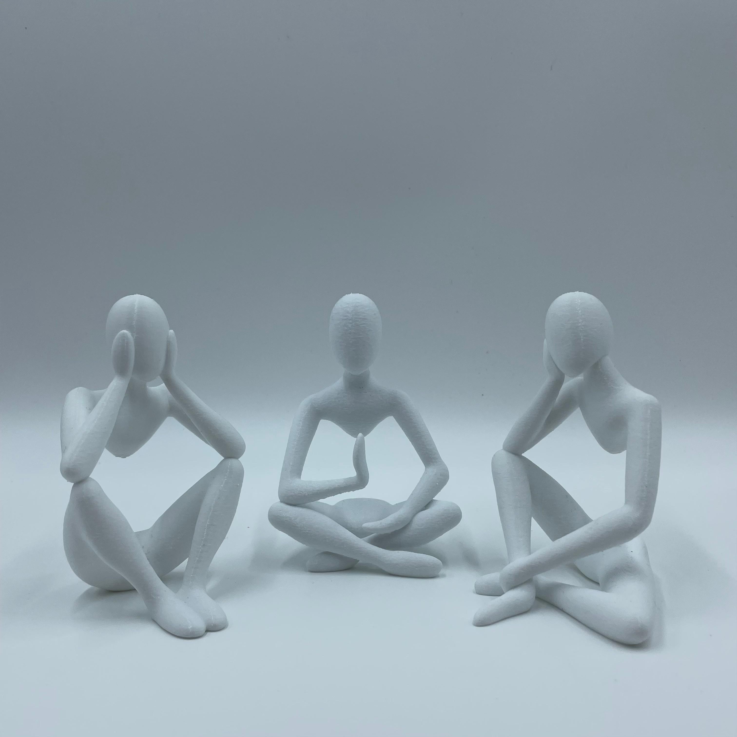 Huzur Üçlüsü – Minimalist Meditasyon Figürler