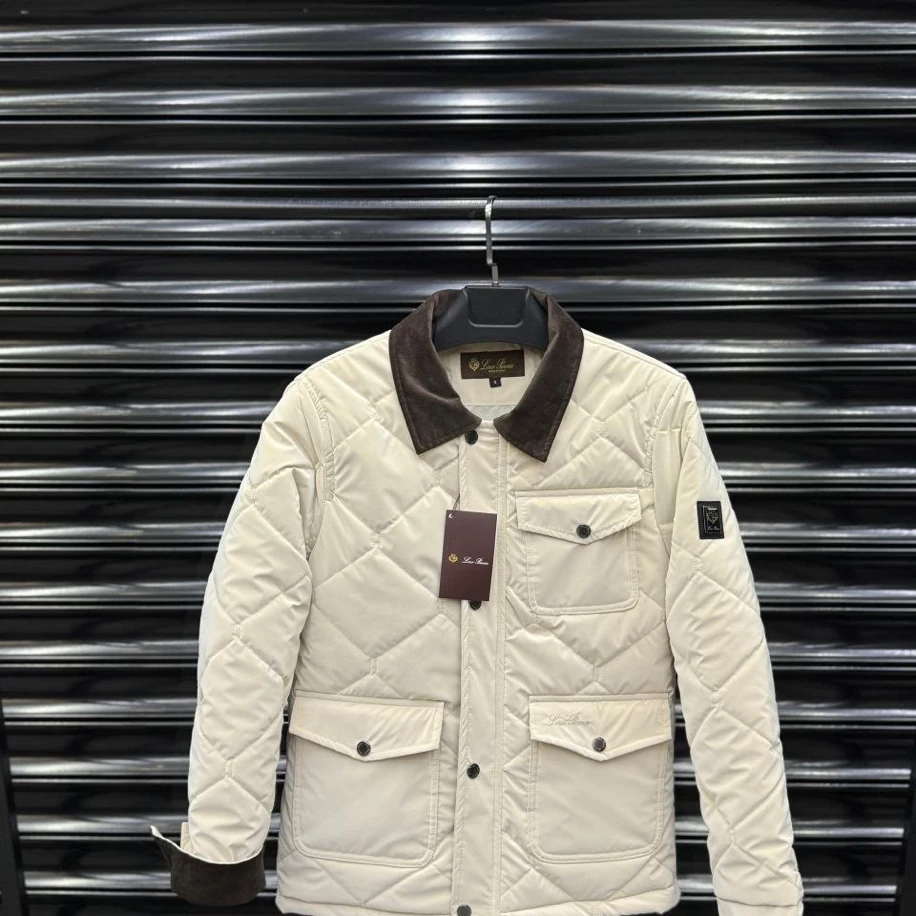 Loro Piano Krem Kapitone Mont