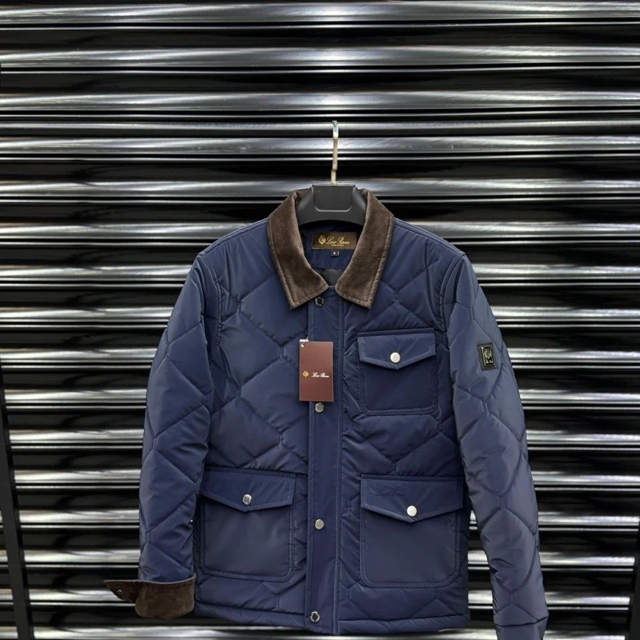 Loro Piano Lacivert Kapitone Mont Yeni