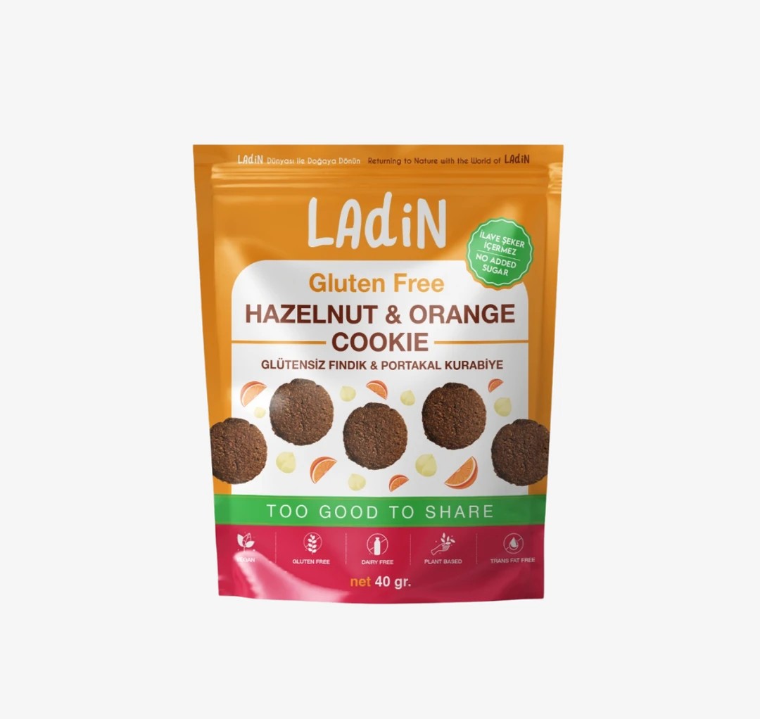 Ladin - Glutensiz Fındık & Portakal Kurabiye (40 gr.)