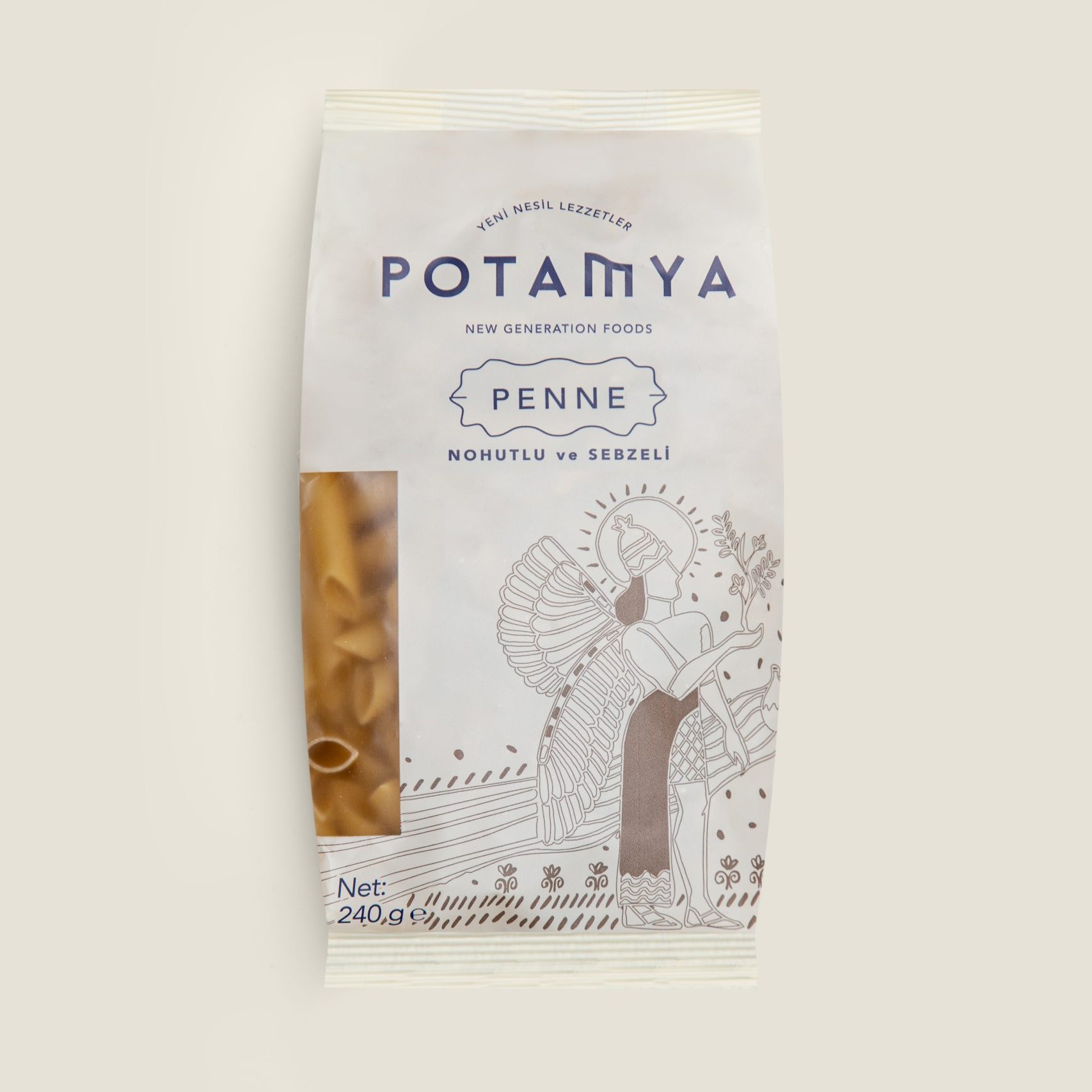Potamya - Nohutlu ve Sebzeli Penne (240 gr.) - Vegan
