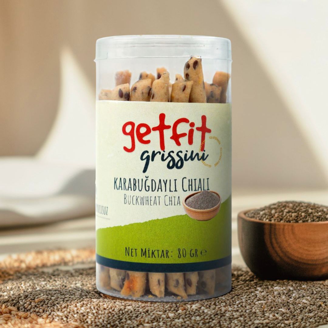 Getfit - Karabuğdaylı Chialı Grissini (80 gr.)