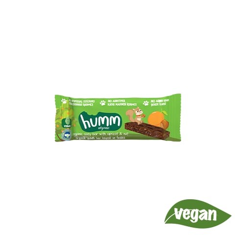 Humm - Organik Yulaflı Bar Kayısı ve Fındıklı (27 gr.) - Vegan