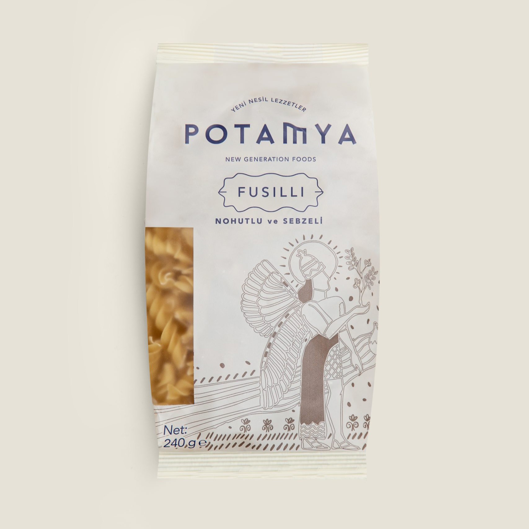 Potamya - Nohutlu ve Sebzeli Fusilli (240 gr.) - Vegan