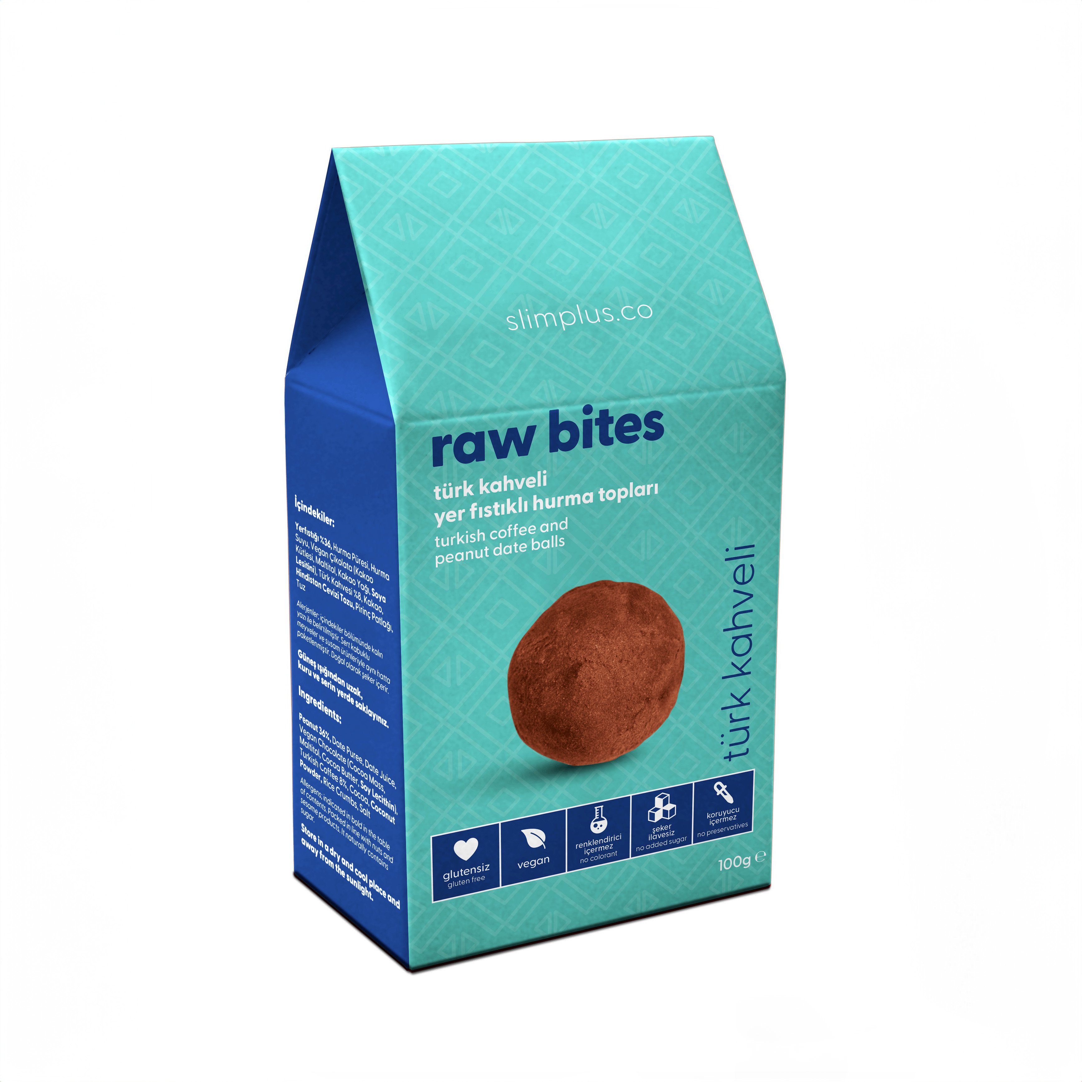 Slim Plus - Raw Bites Türk Kahveli (100 gr.)