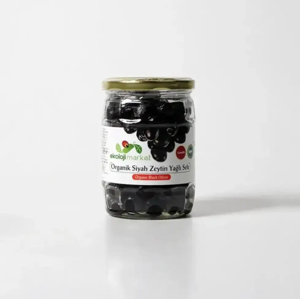 Ekoloji Market - Organik Yağlı Sele Siyah Zeytin (350 gr.)