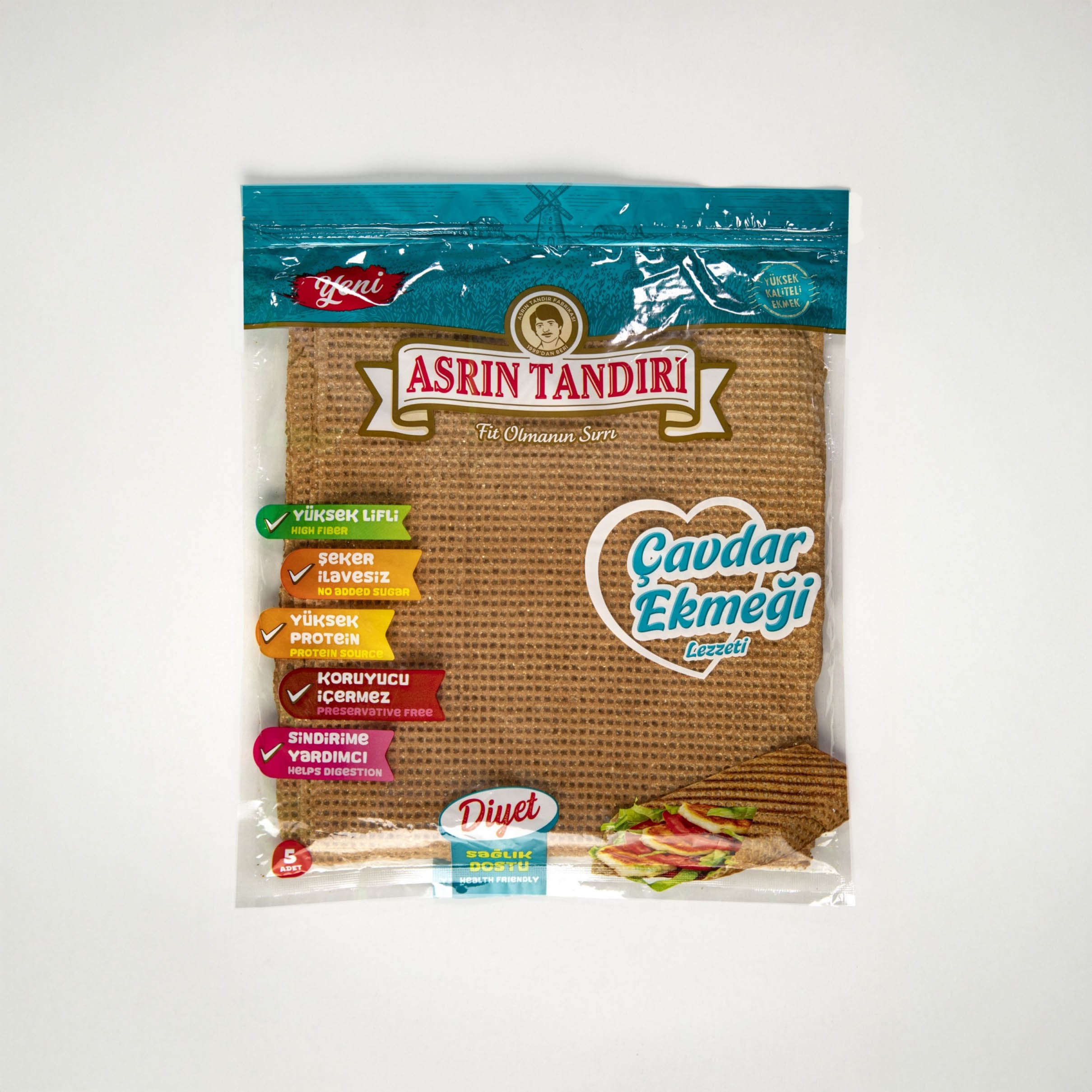 Asrın Tandırı - Ekşi Mayalı Çavdar Lavaş Tandır Ekmeği (340g)