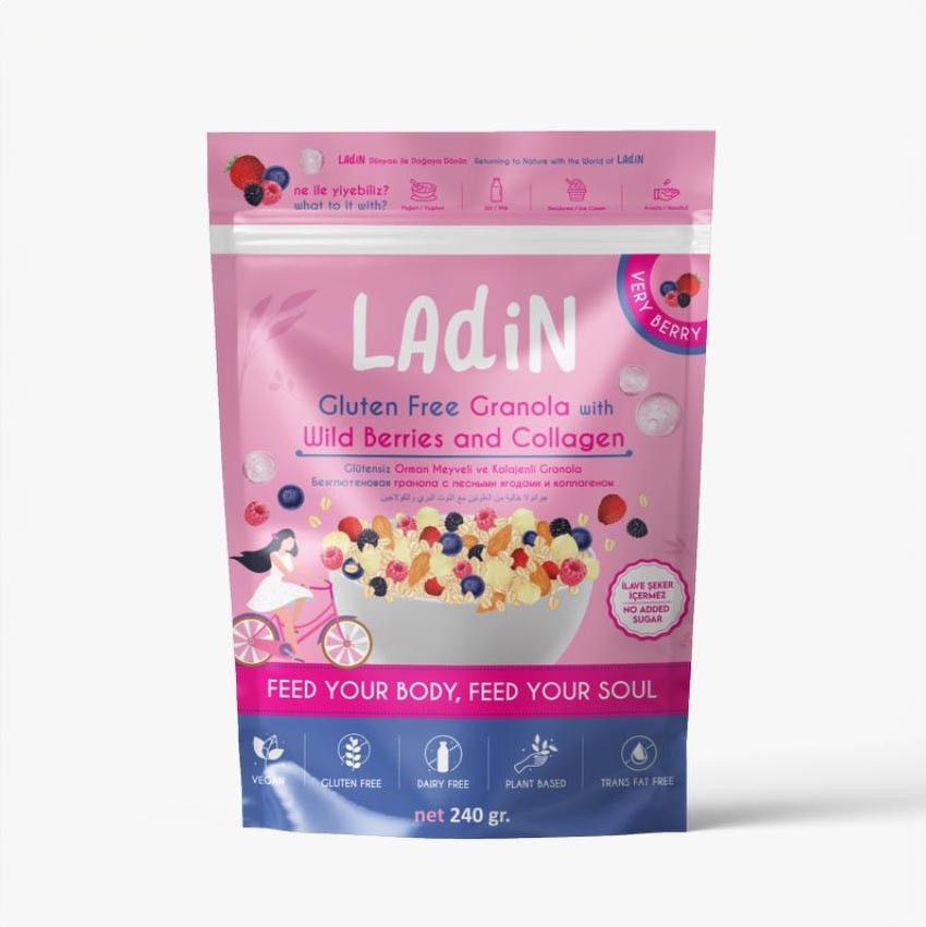 Ladin - Glutensiz Kolajenli ve Orman Meyveli Granola (240 gr.)