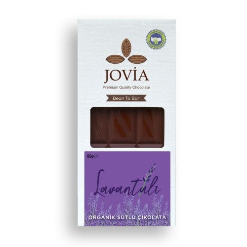 Jovia - Organik Lavantalı Sütlü Çikolata (85 gr.)