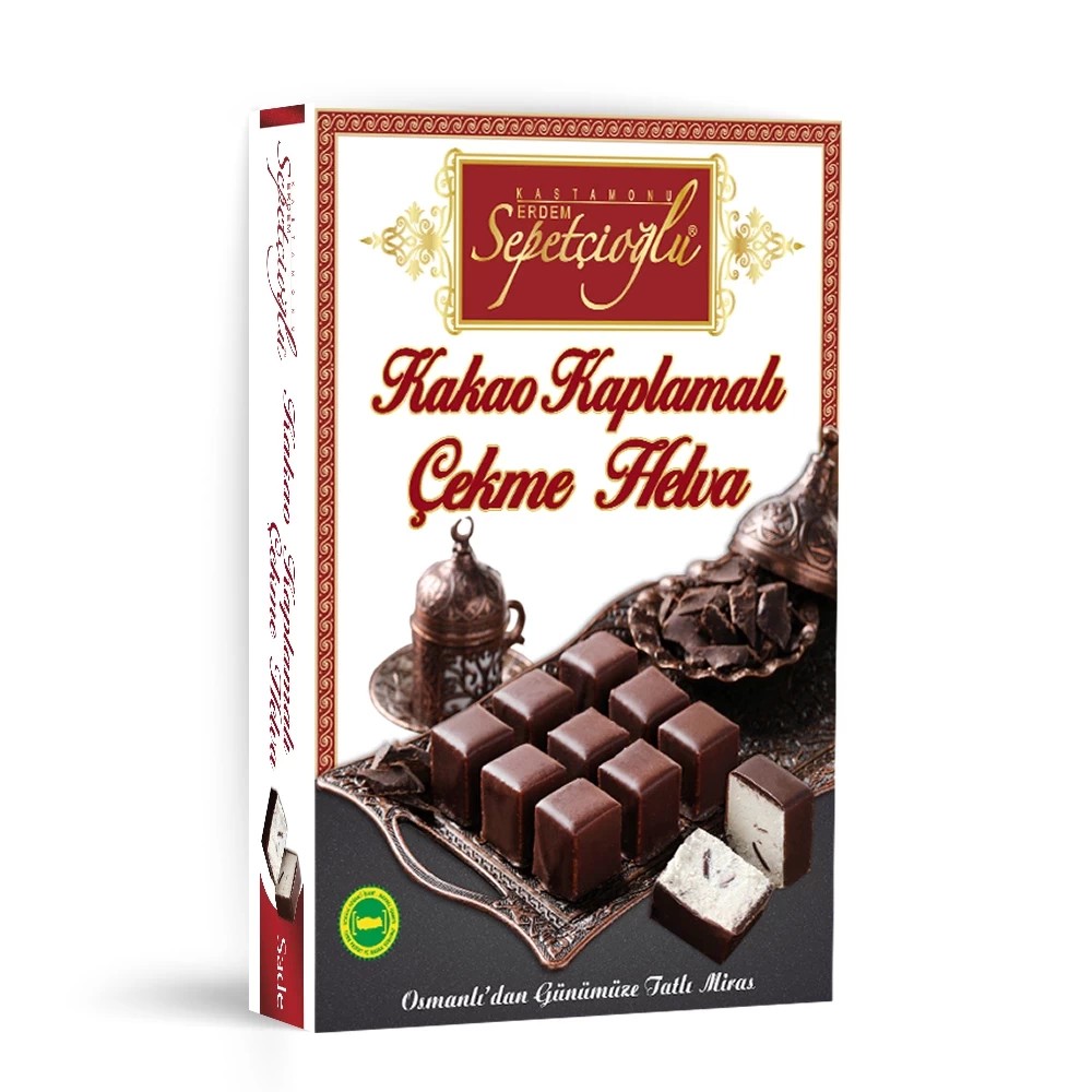 Sepetçioğlu - Çikolata Kaplamalı Çekme Helva (160 gr.)